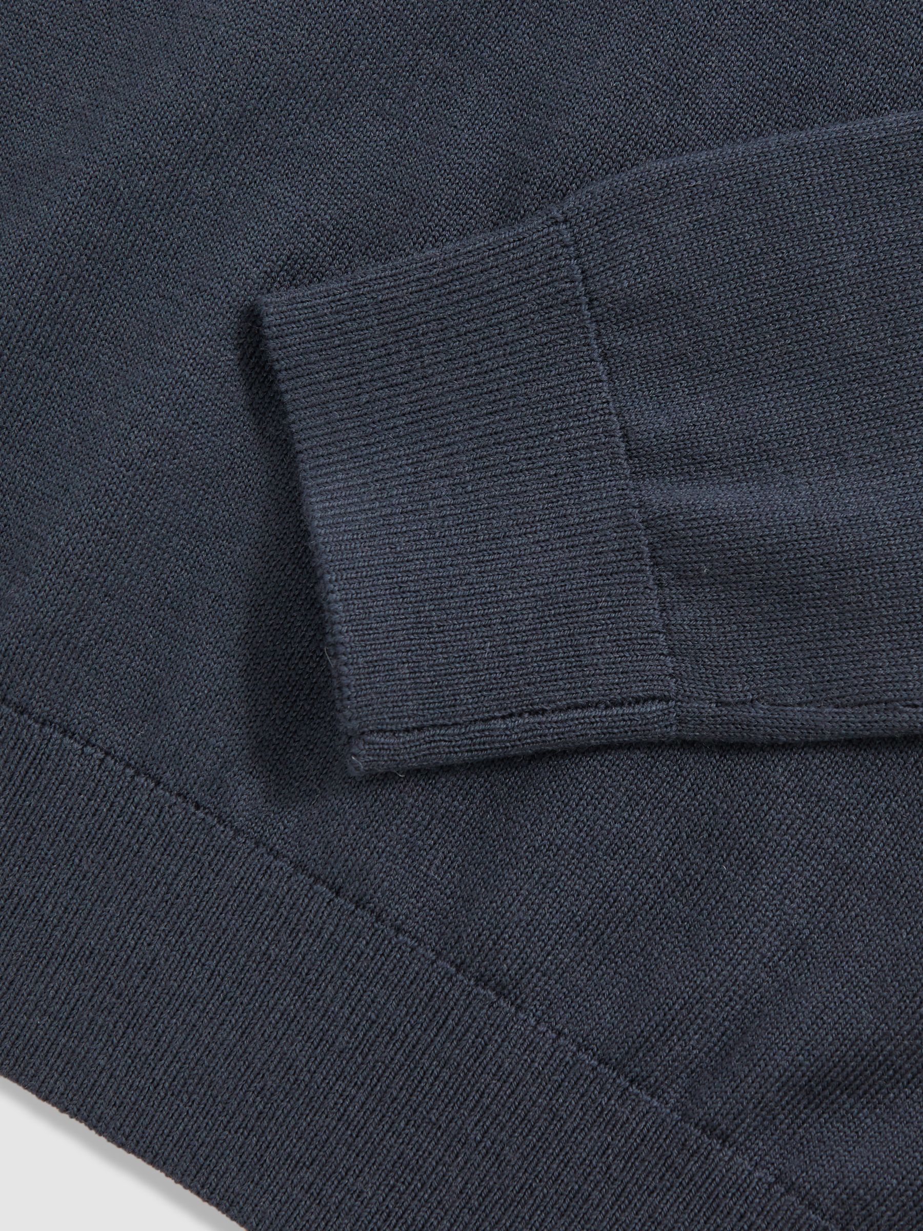 3-9 yrs Merino Wool Hoodie in Midnight Navy - Image 4 of 4