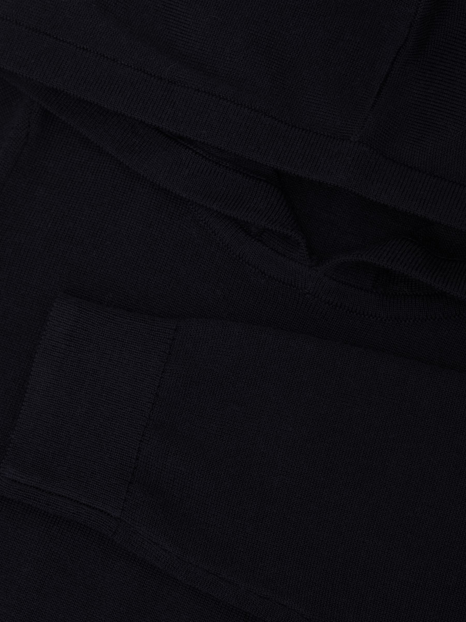 Merino Wool Hoodie in Navy - Image 5 of 5