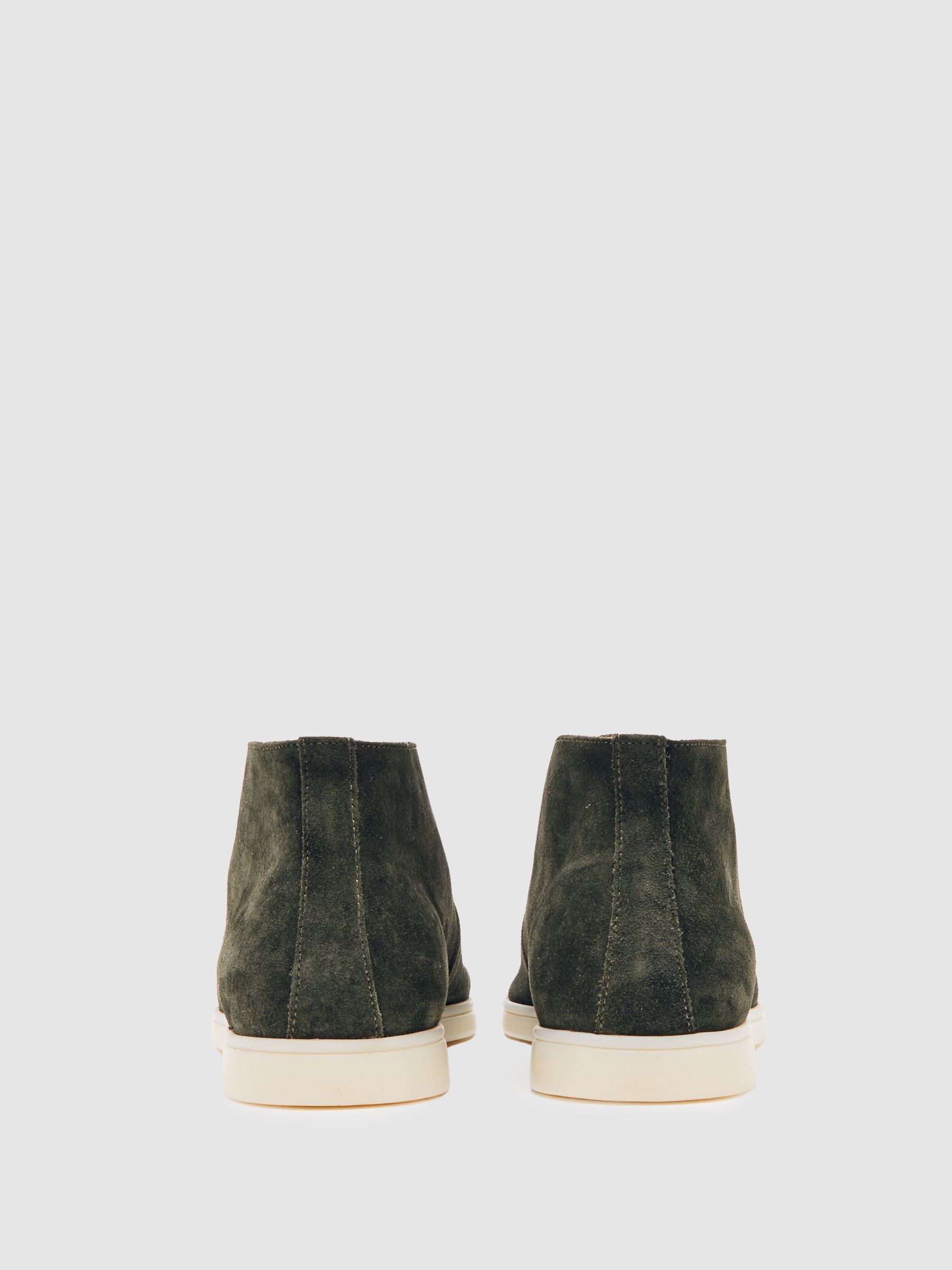 Suede Lace-Up Chukka Boots in Forest Green - Image 4 of 5