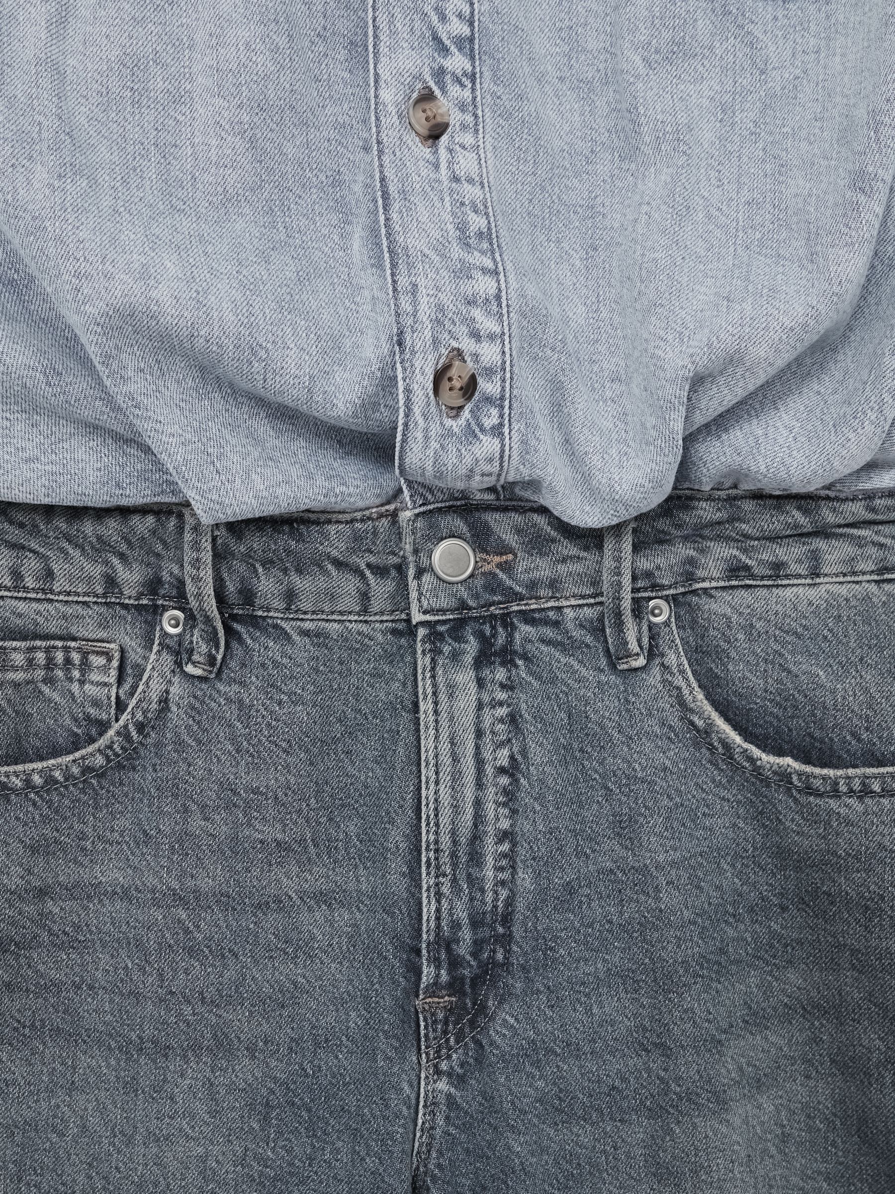 Good American Denim Shirt Jumpsuit in Indigo Blue - image 3