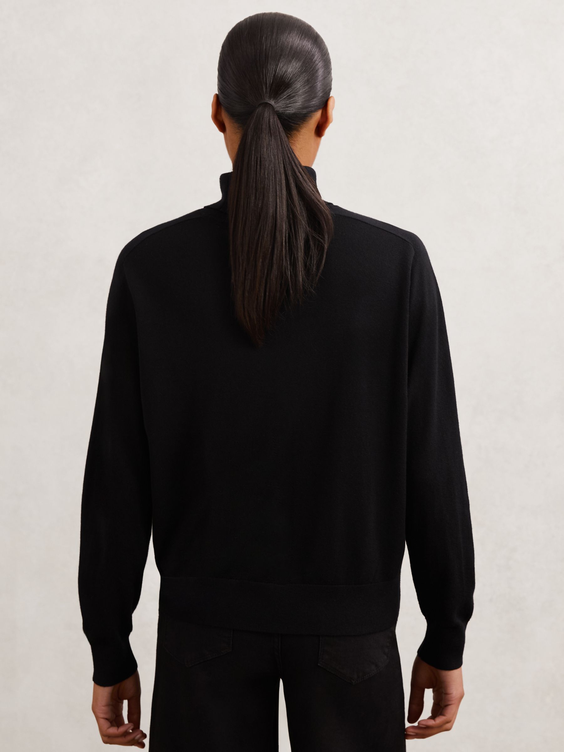 Wool Roll-Neck Jumper in Black - image 5