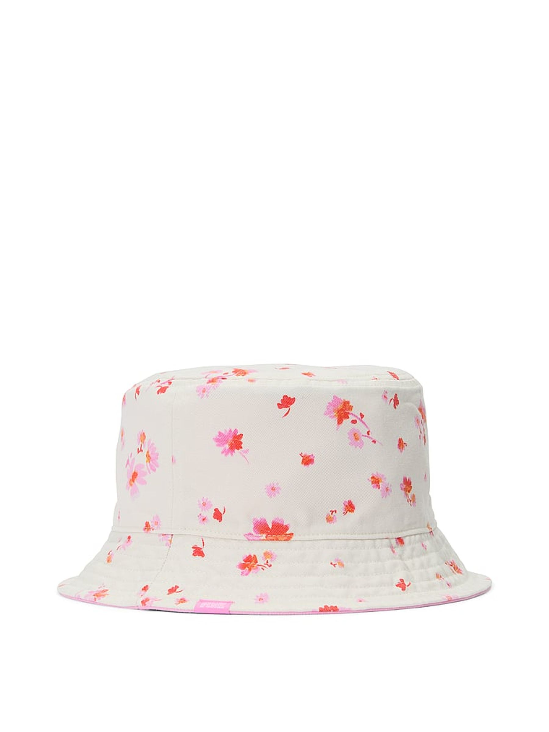 Lollipop Pink Floral Reversible Bucket Hat - Image 4 of 4