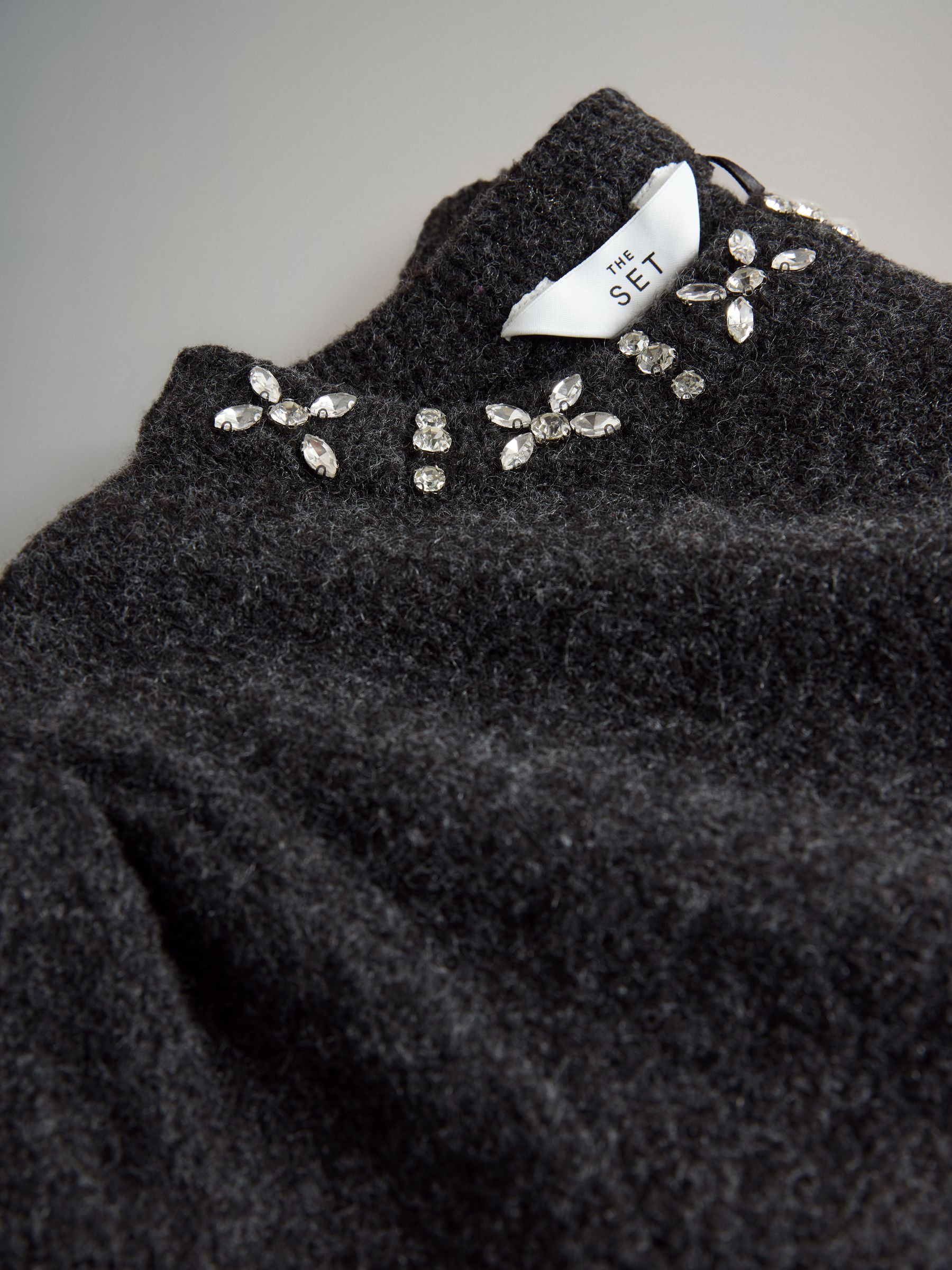 Embellished Charcoal Grey/Navy Blue 2 Pack Knitted T-Shirts - Image 5 of 5