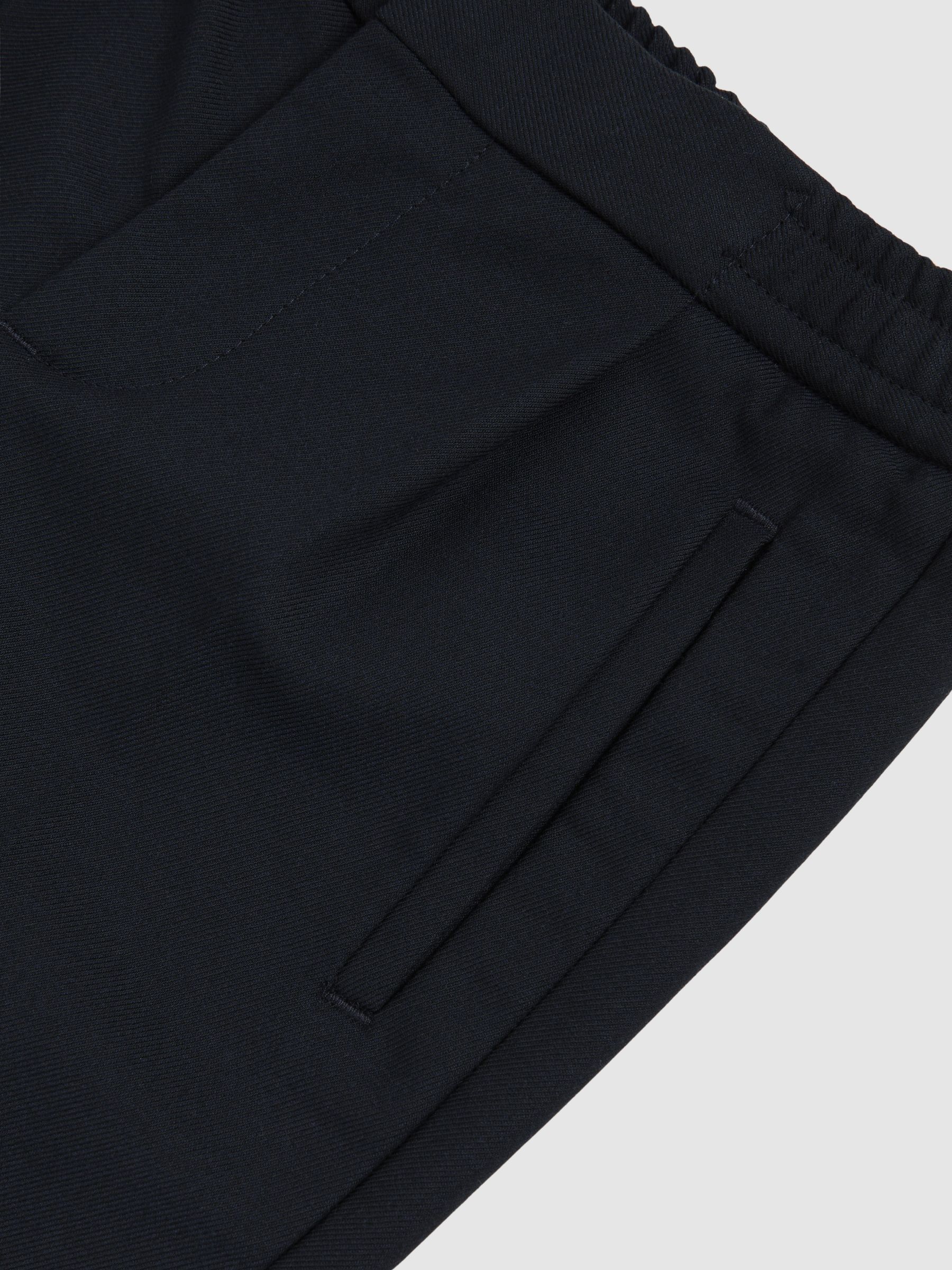 3-9 yrs Relaxed-Fit Pleated Tapered Trousers in Navy - Image 5 of 5