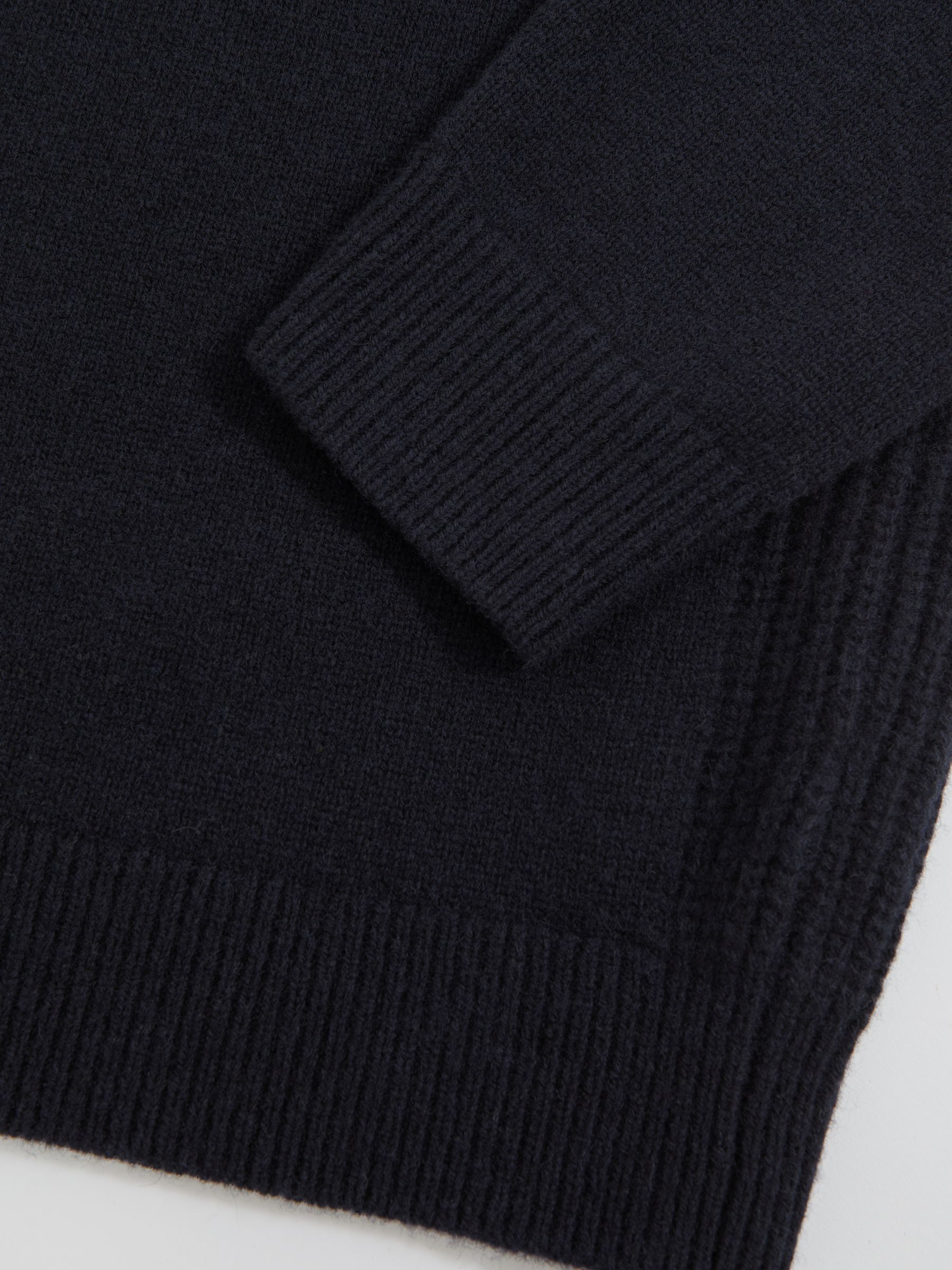 Wool Cashmere Reverse-Seam Jumper in Navy - Image 6 of 6