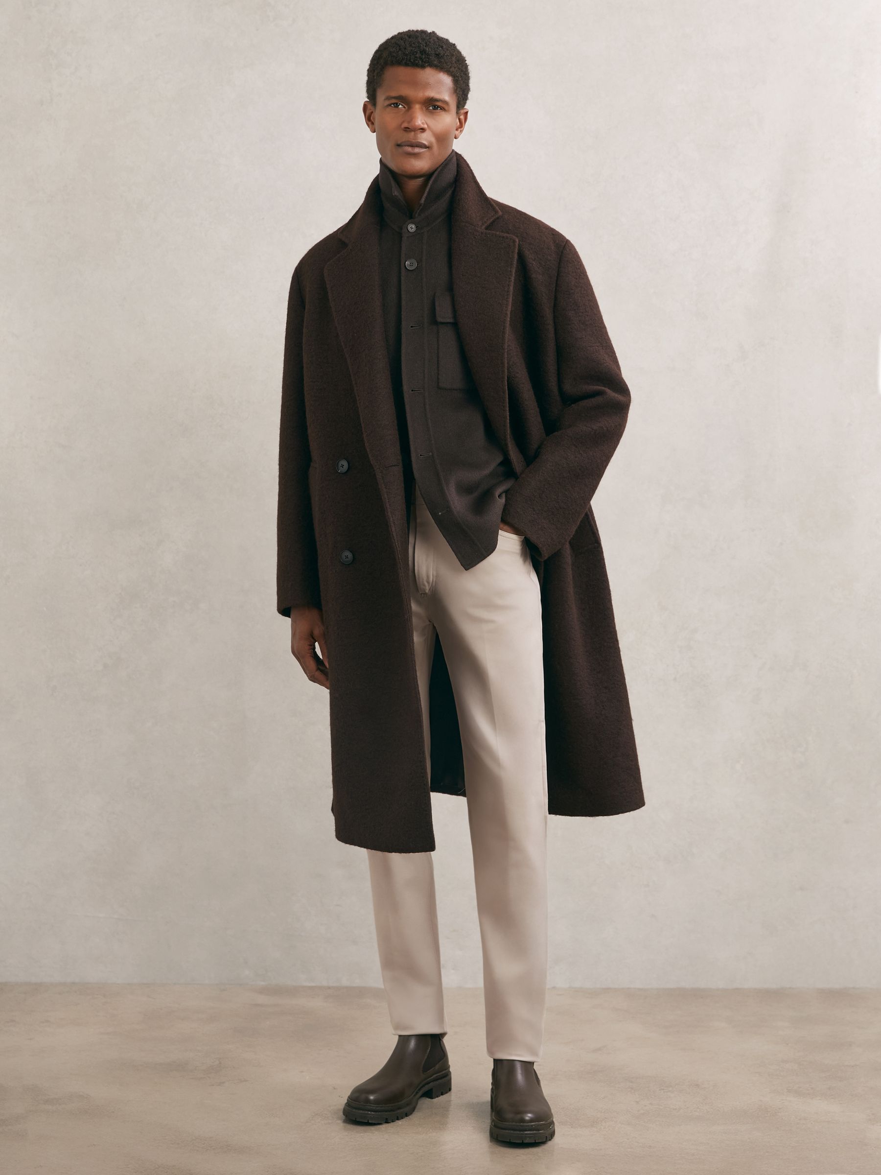 Slim-Fit Five-Pocket Trousers in Stone - Image 1 of 6