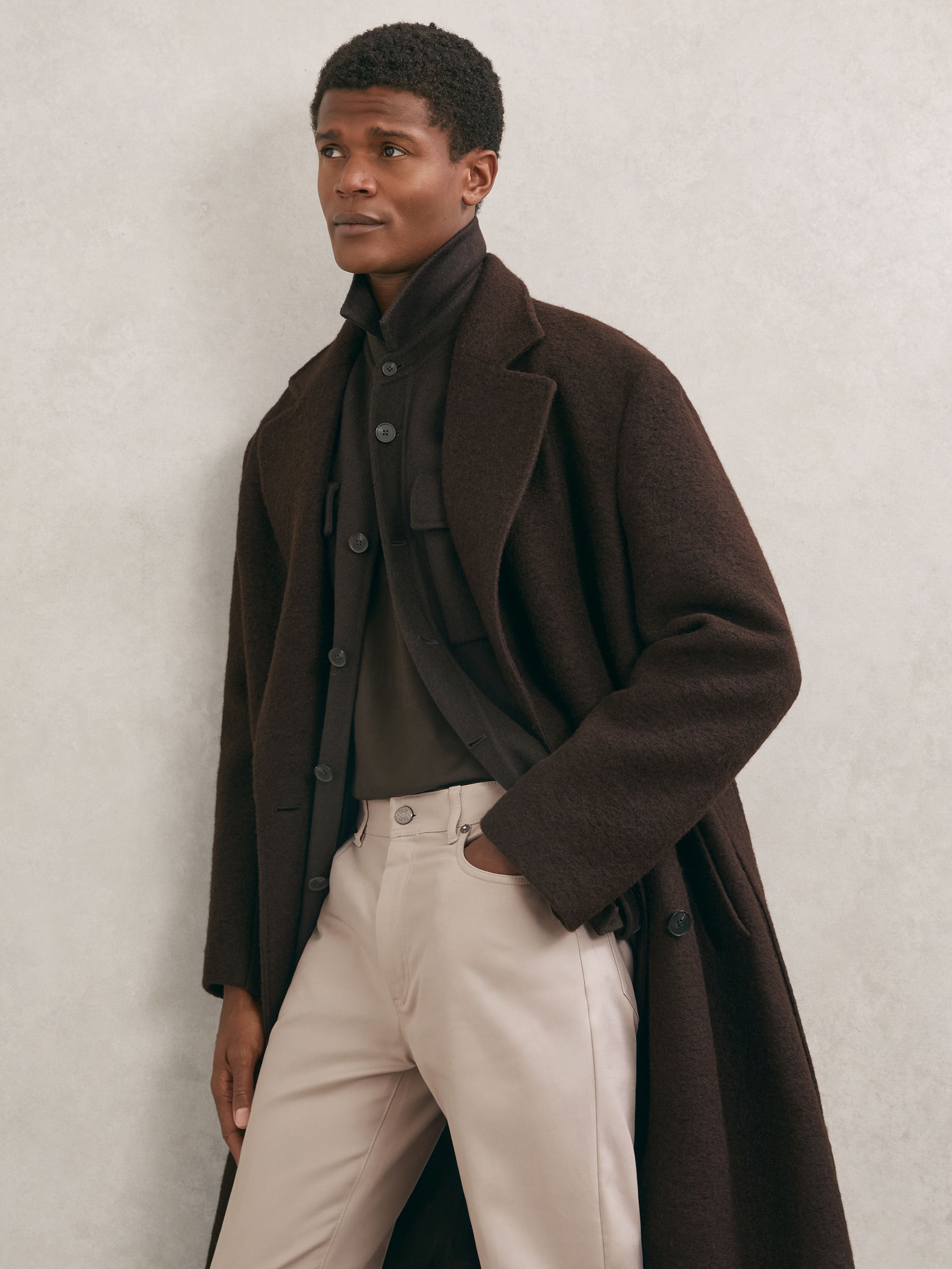 Slim-Fit Five-Pocket Trousers in Stone - image 3