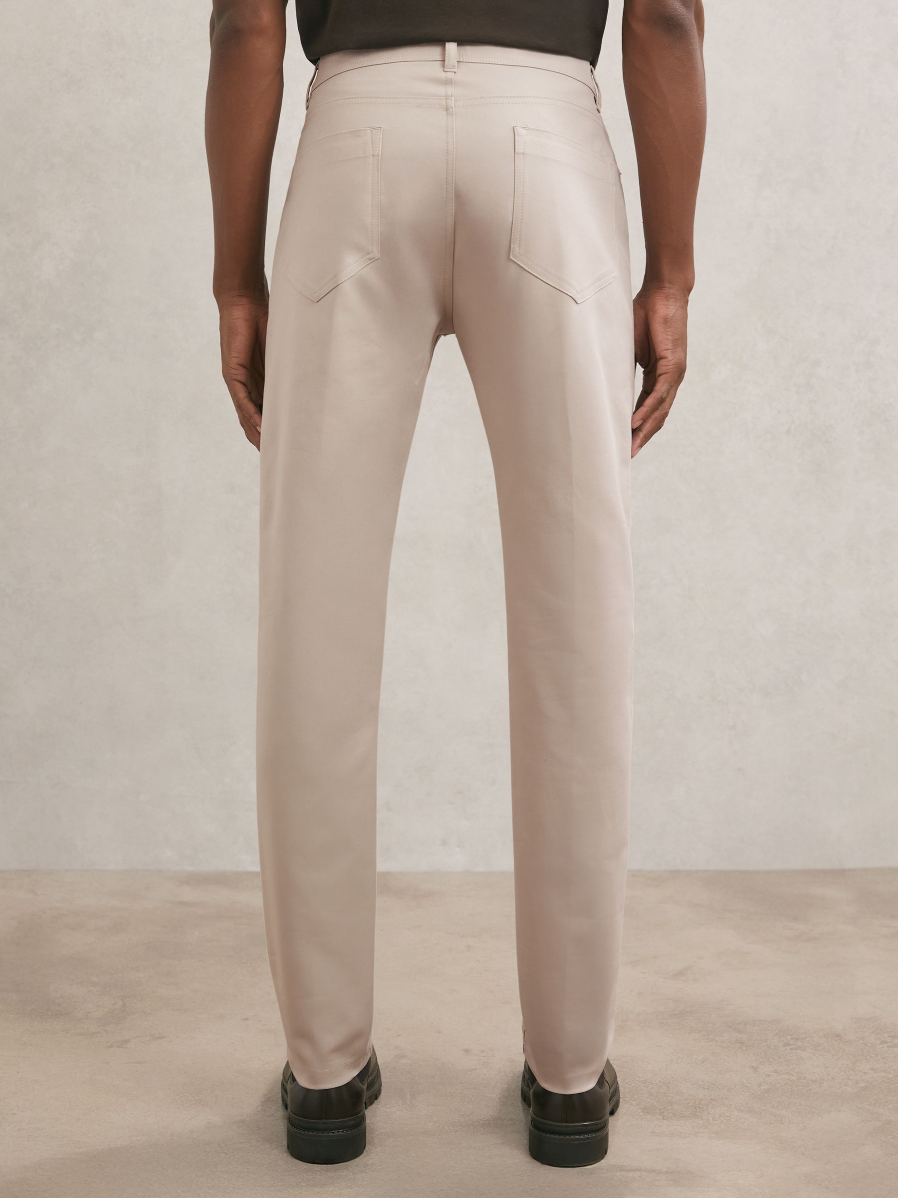 Slim-Fit Five-Pocket Trousers in Stone - image 4