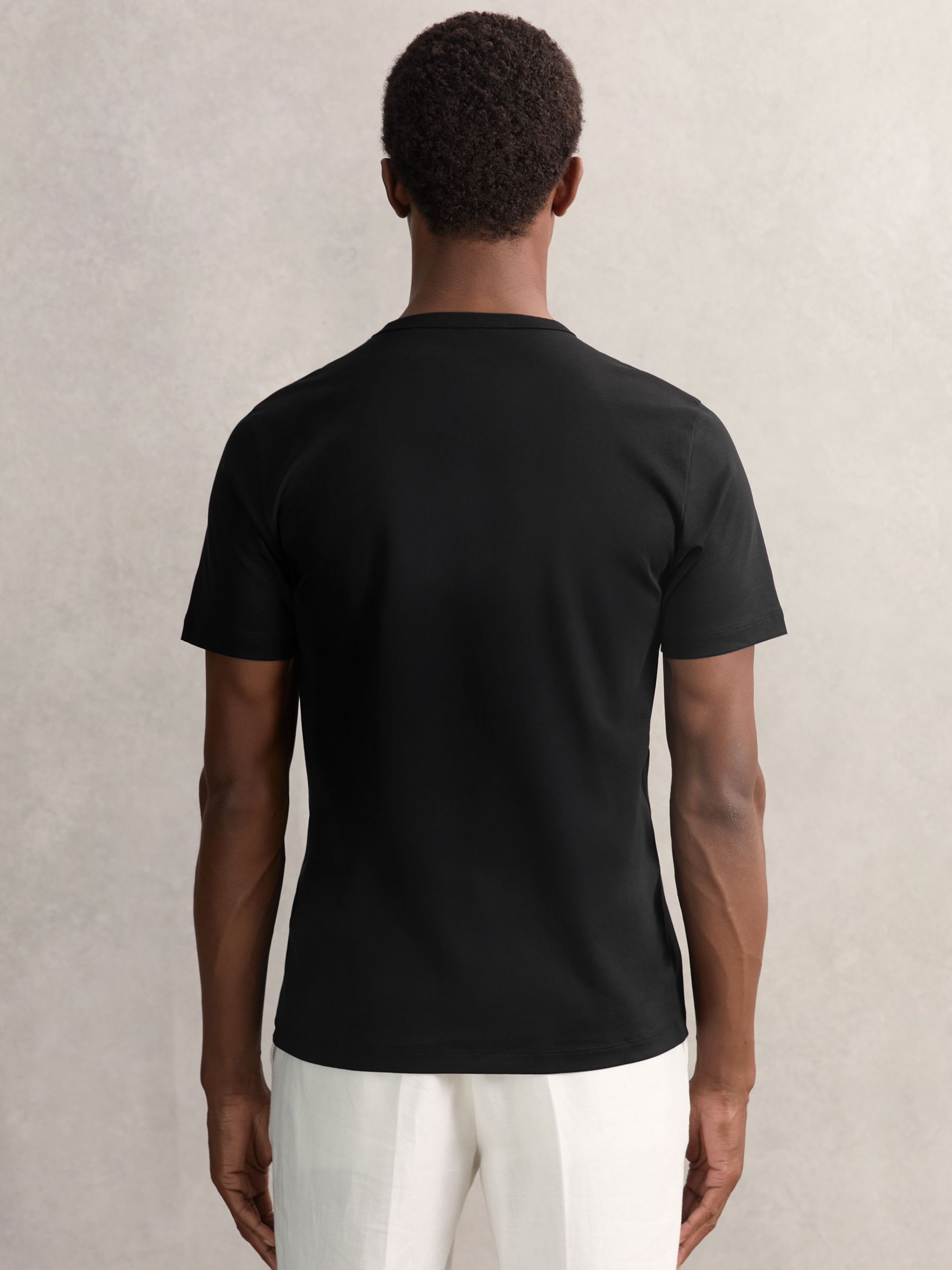 Airwater-Cotton Crew-Neck T-Shirt in Black - Image 5 of 7