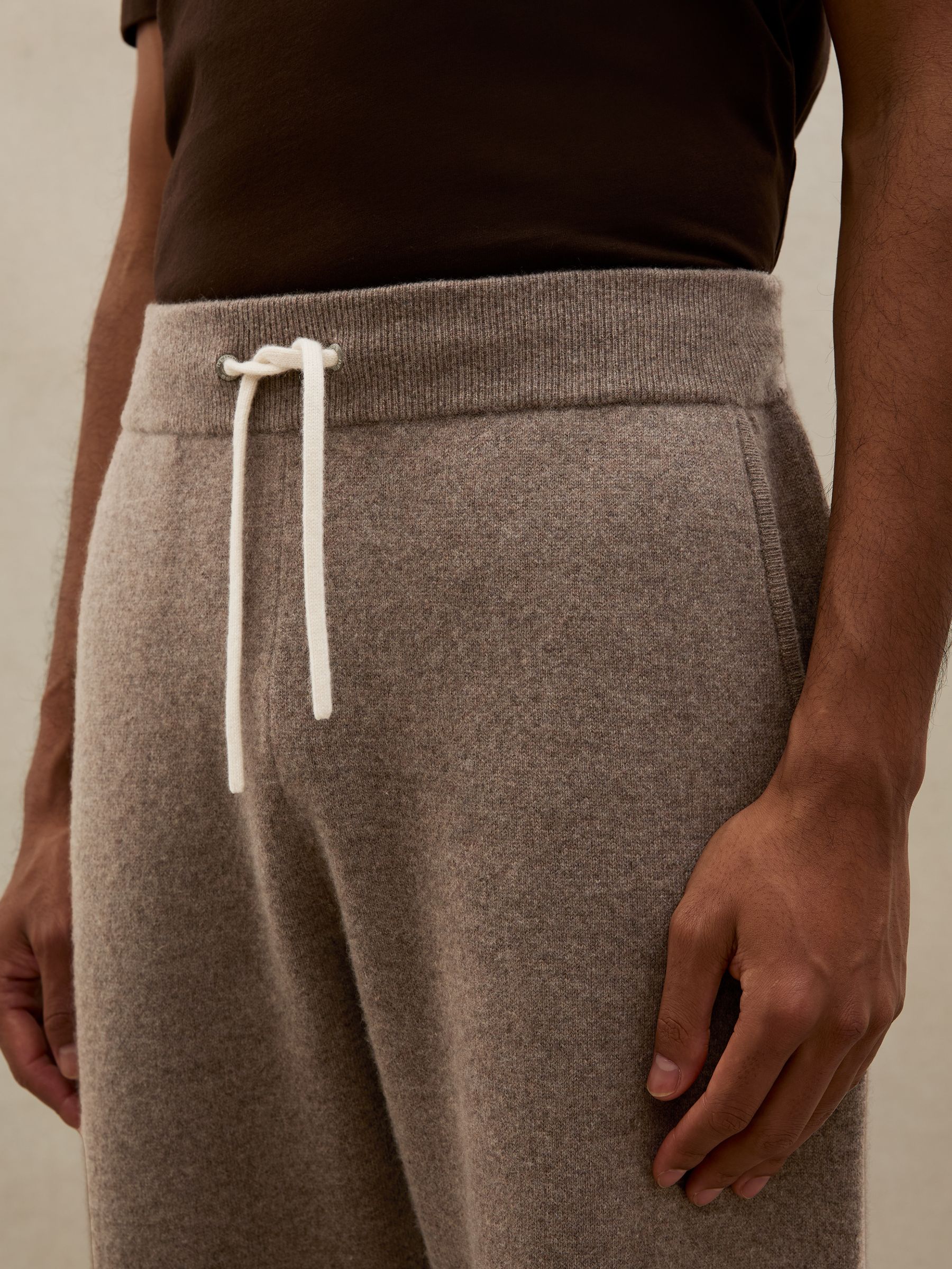 Joggers in Mouse Brown Melange - Image 4 of 7