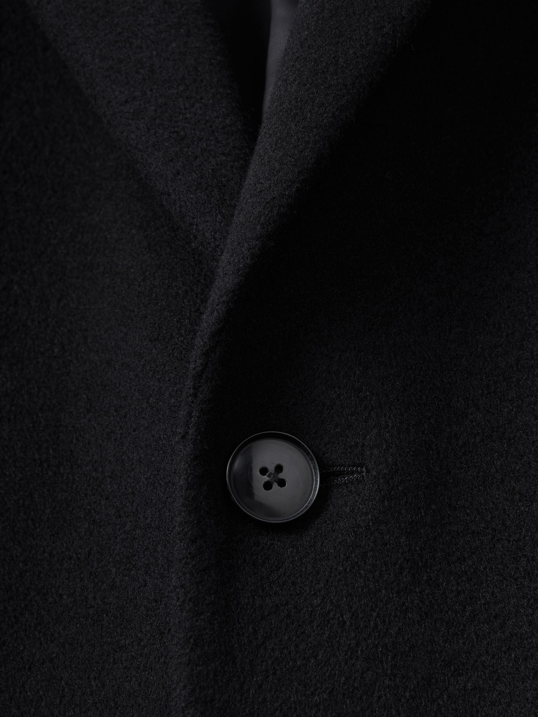 Wool-Blend Single-Breasted Overcoat in Navy - Image 8 of 8