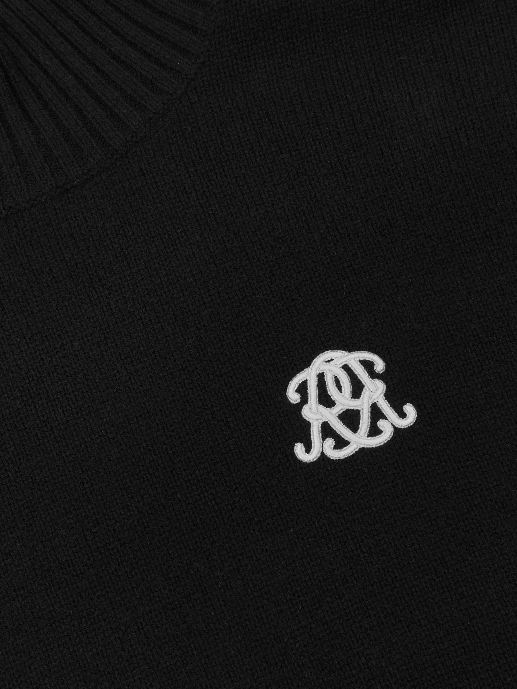 Monogram Wool Funnel-Neck Jumper in Black - Image 6 of 6