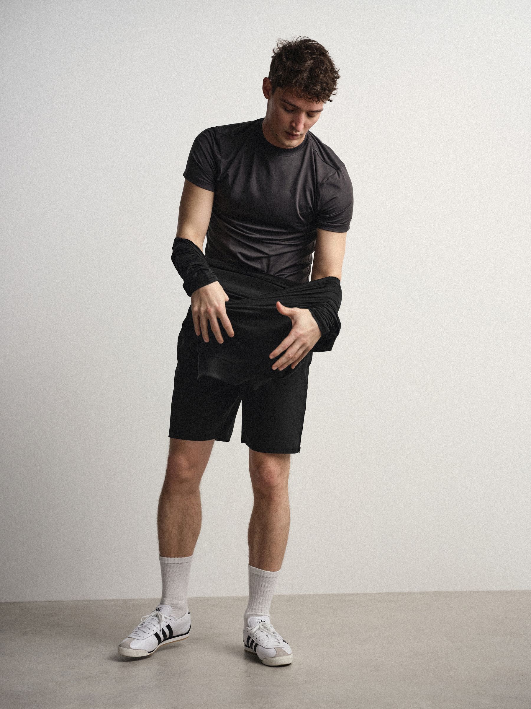 2 Pack Activewear Zip Neck Tops Black/Grey - Image 2 of 6