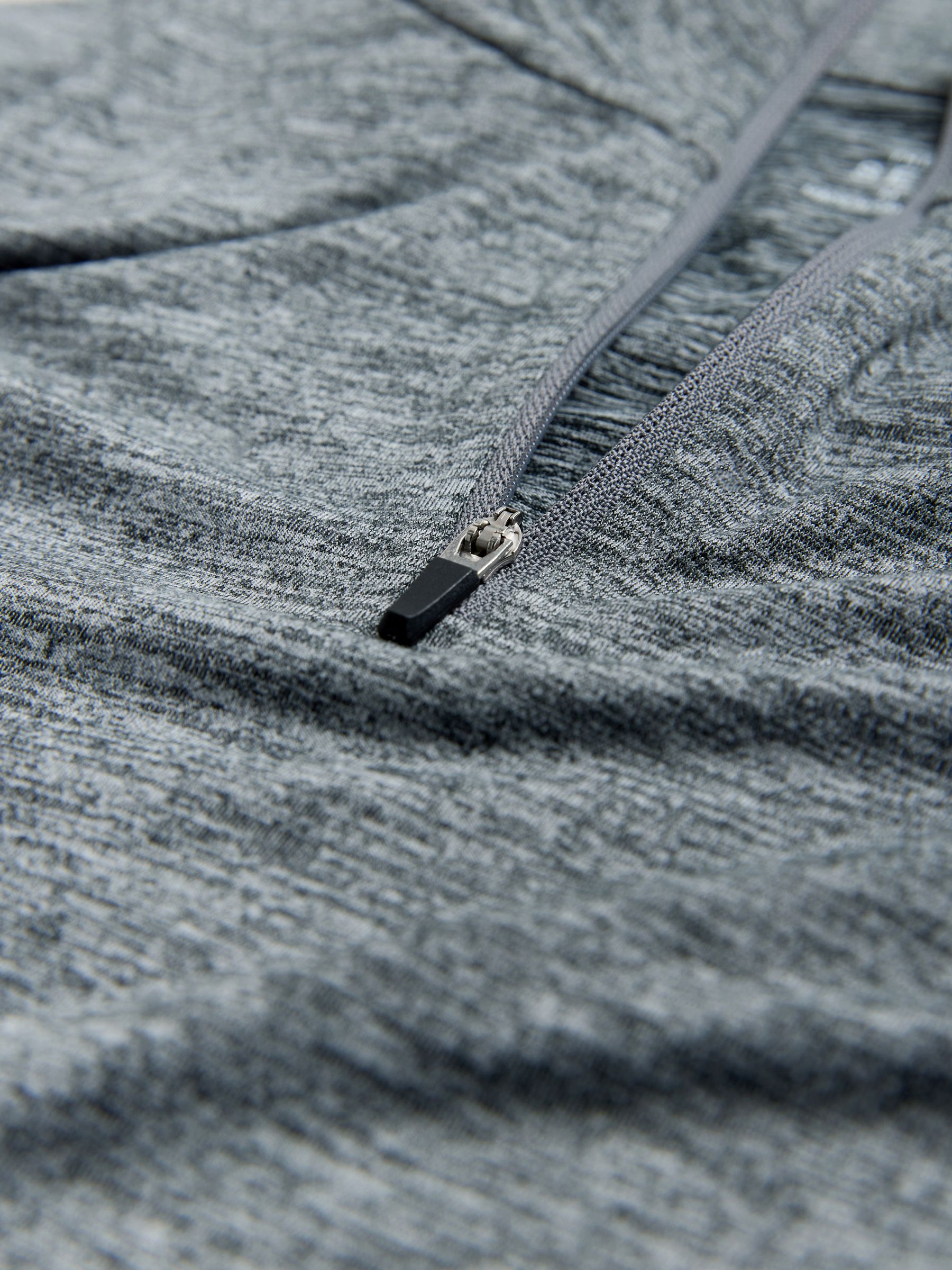 2 Pack Activewear Zip Neck Tops Black/Grey - Image 6 of 6