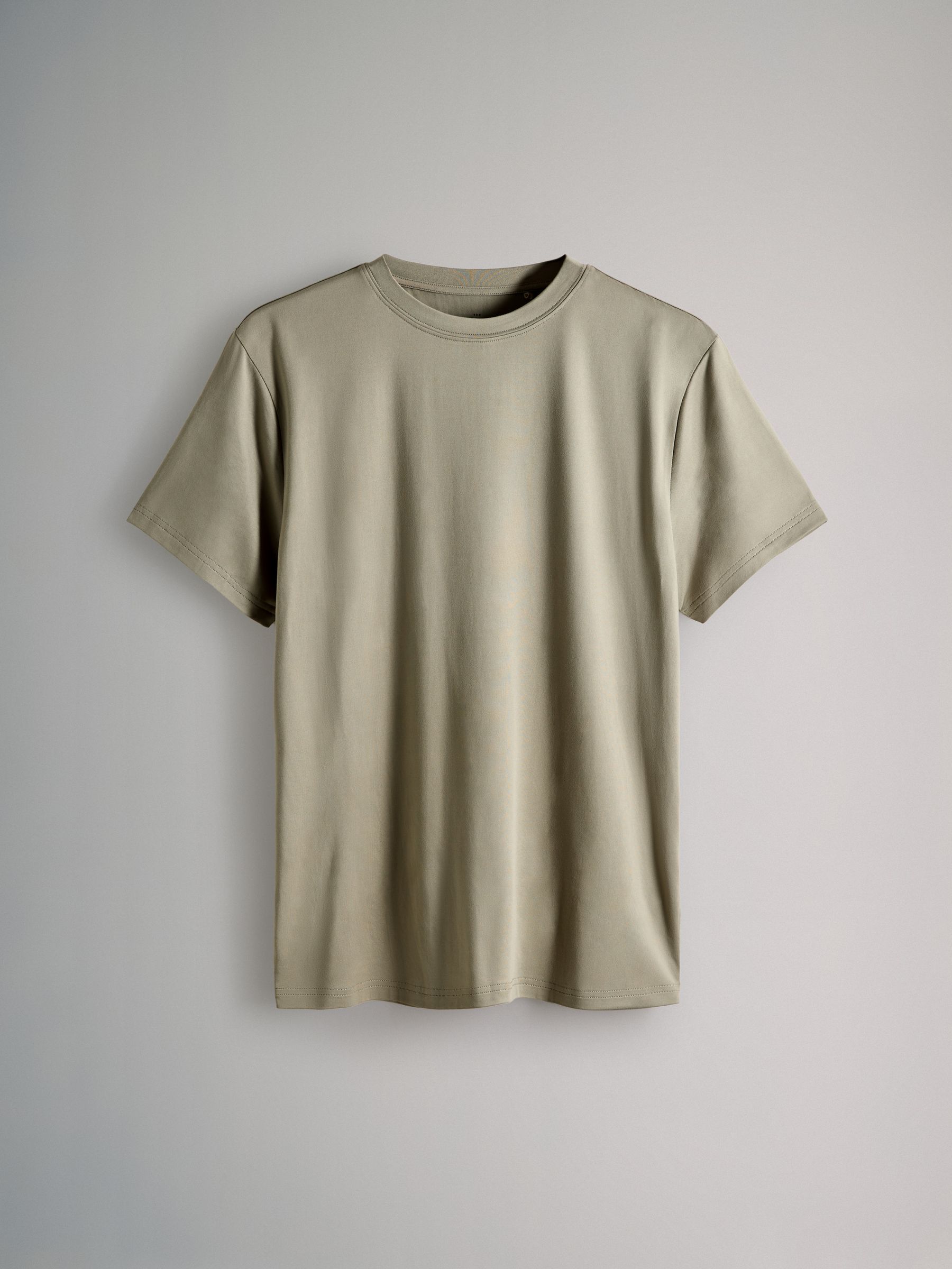 3 Pack Activewear Crew Neck T-Shirts Black/Green/ Brown - Image 2 of 6