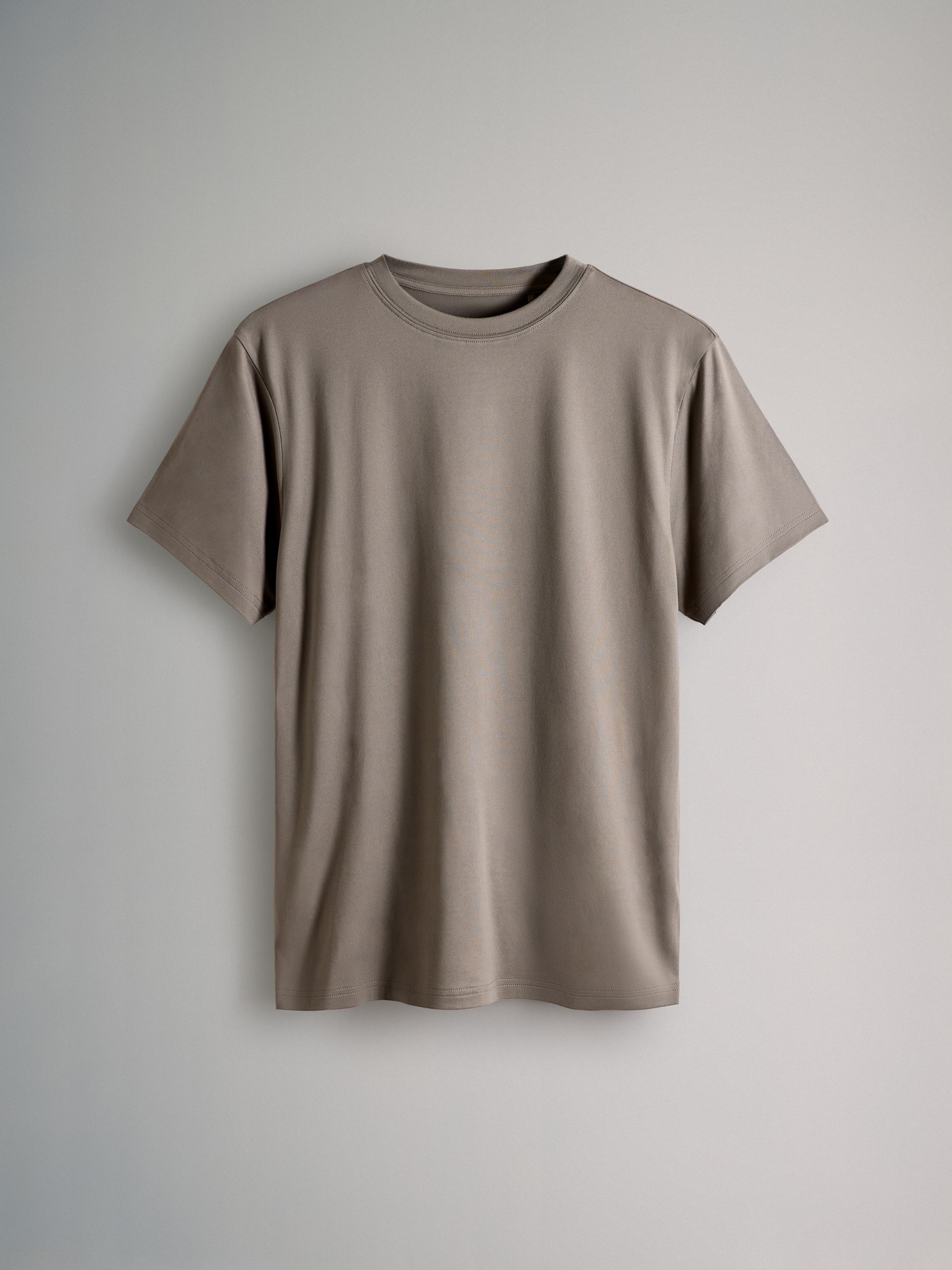 3 Pack Activewear Crew Neck T-Shirts Black/Green/ Brown - Image 3 of 6