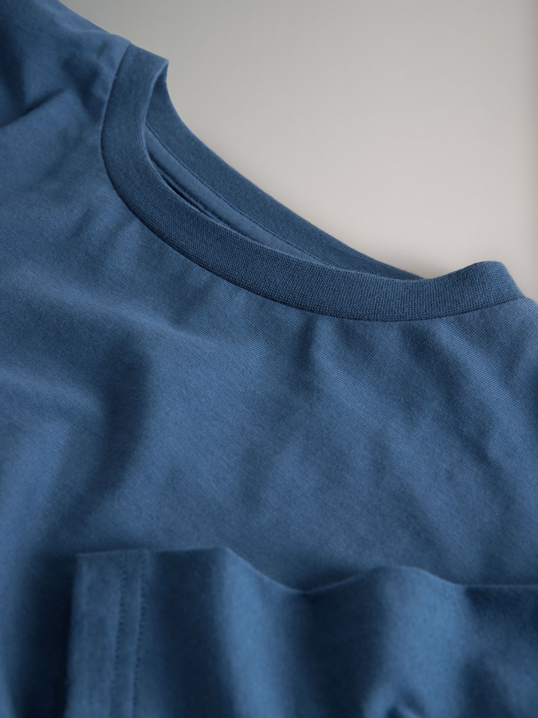 2 Pack Relaxed Fit TShirts and Waffle Loungepants Set Blue/Grey - Image 5 of 5