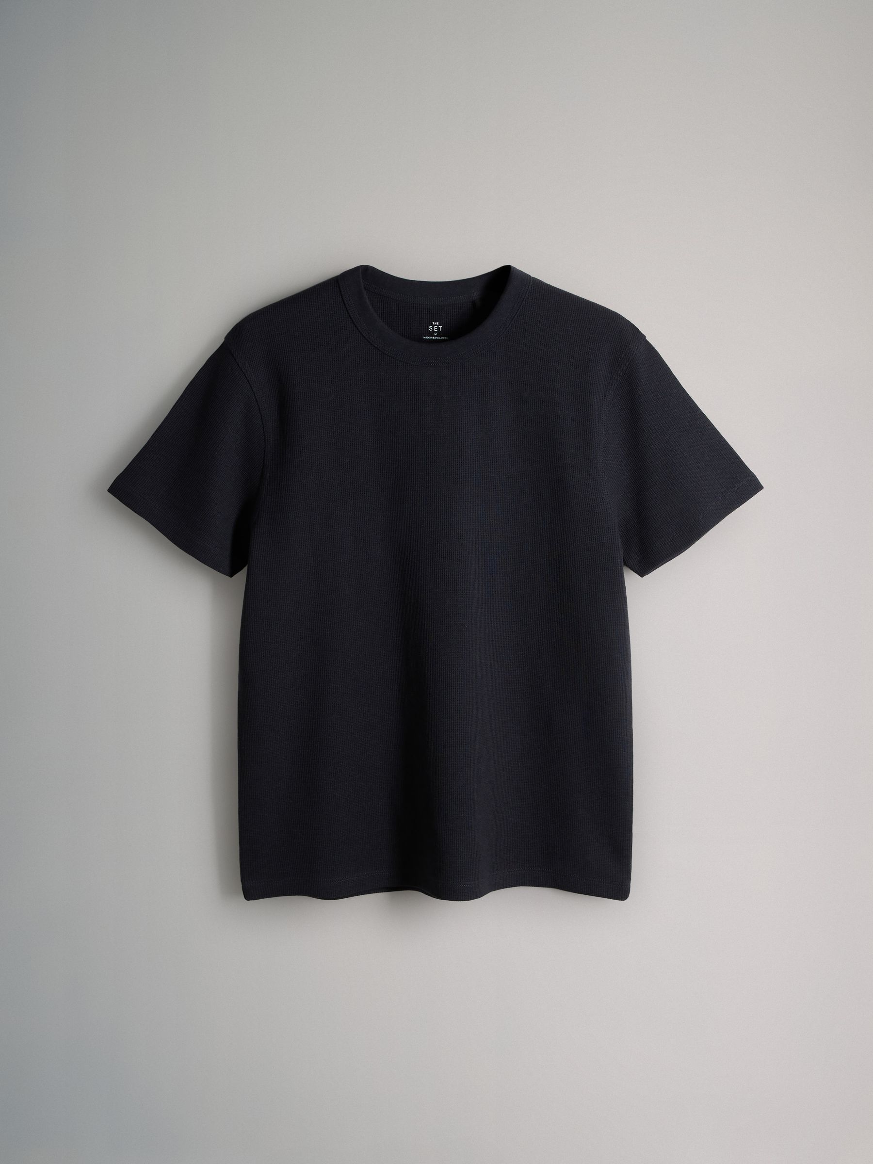 4 Pack Regular Fit Crew Neck Waffle TShirts Charcoal Grey - Image 2 of 6