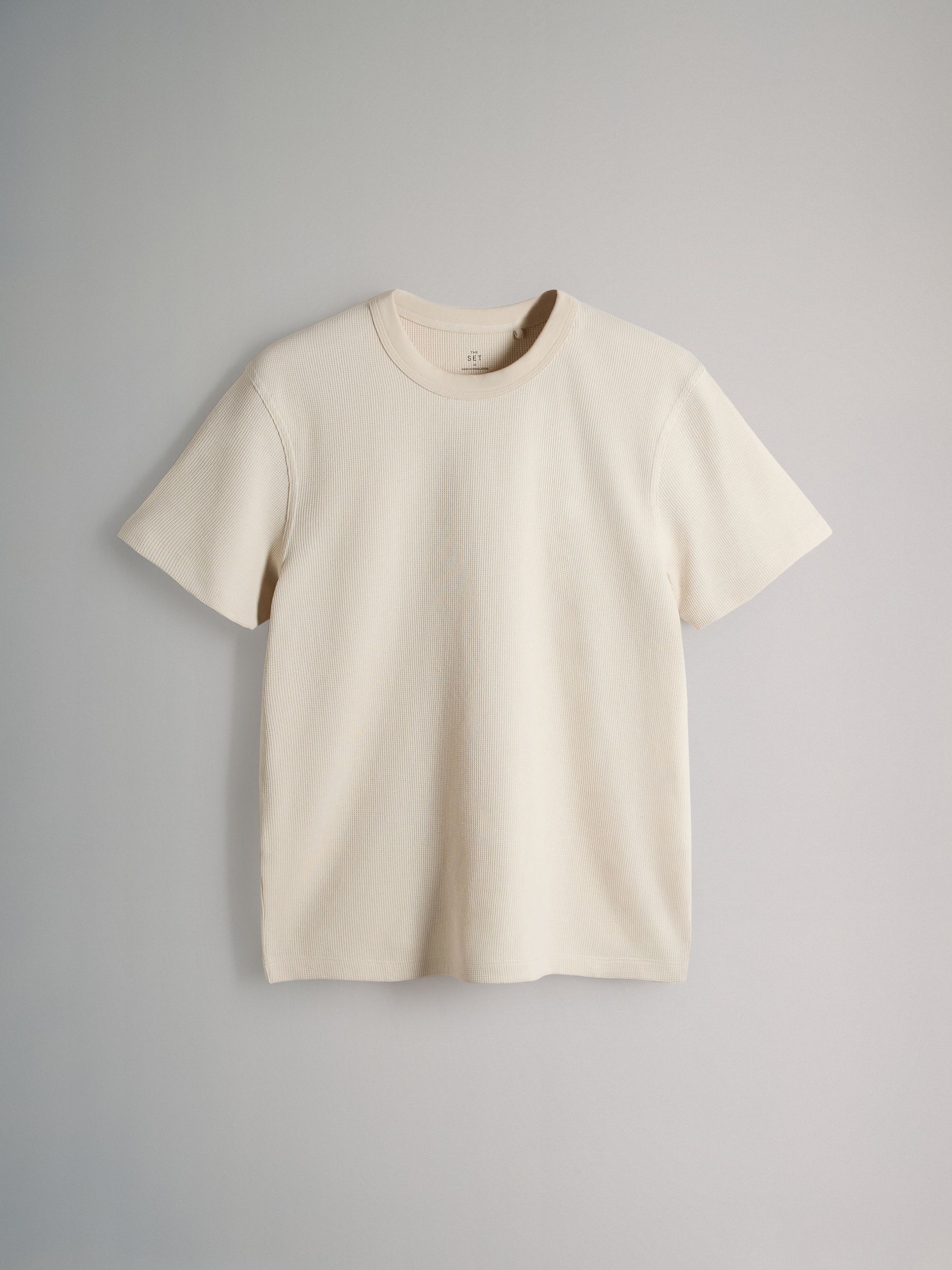 4 Pack Regular Fit Crew Neck Waffle TShirts Charcoal Grey - Image 4 of 6