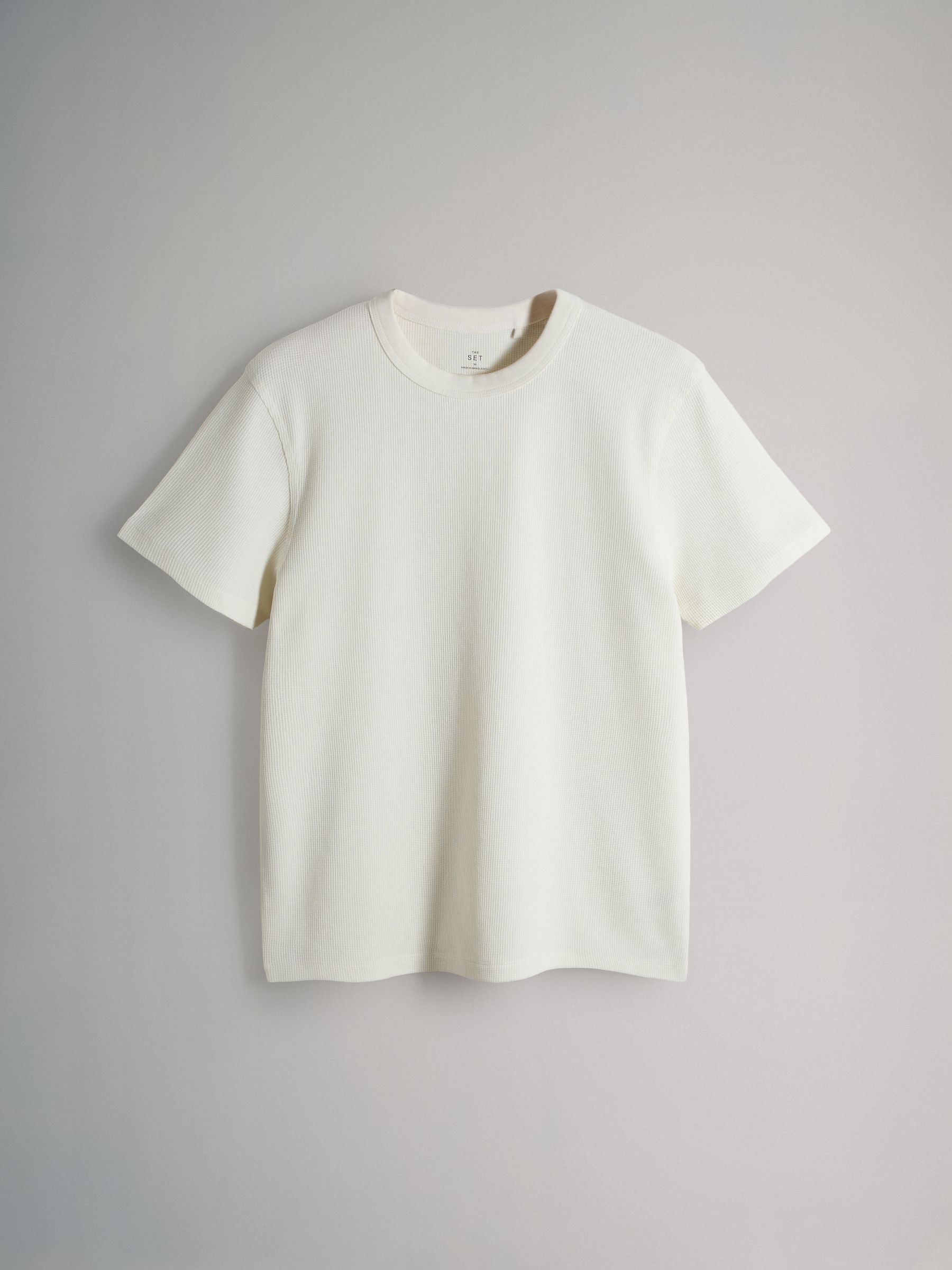 4 Pack Regular Fit Crew Neck Waffle TShirts Charcoal Grey - Image 5 of 6