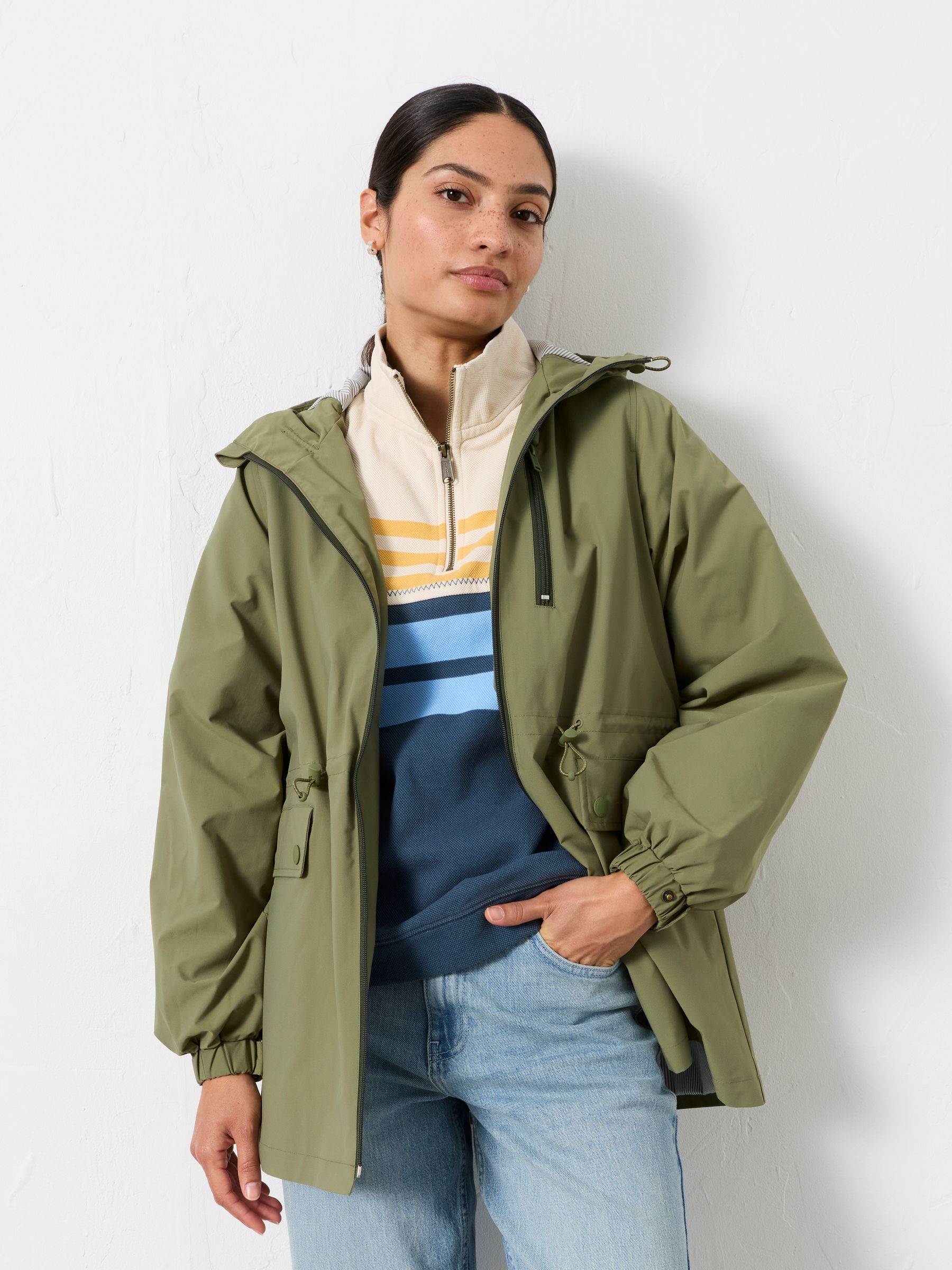 Eden Khaki Green Regular Raincoat - Image 1 of 7