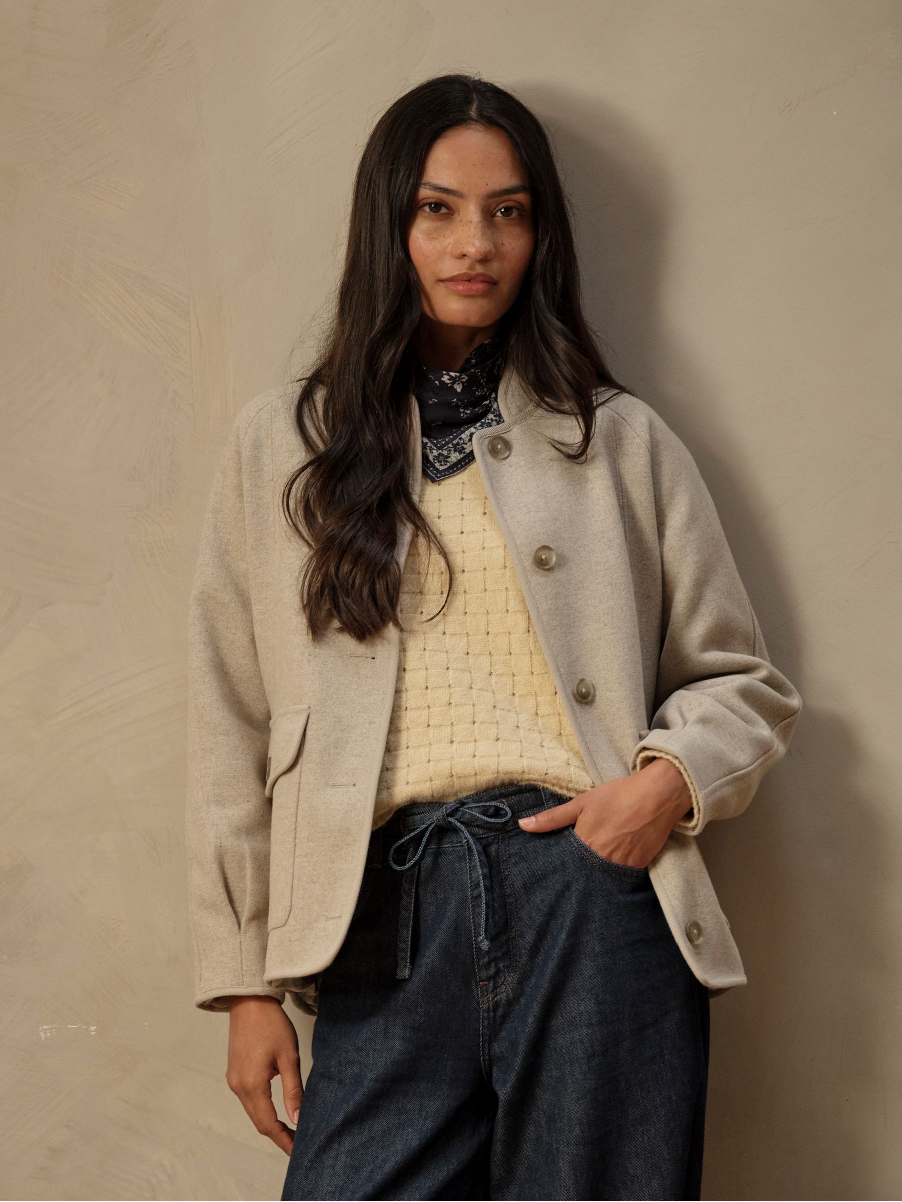 Orla Natural Regular Petite Wool Jacket - Image 1 of 7