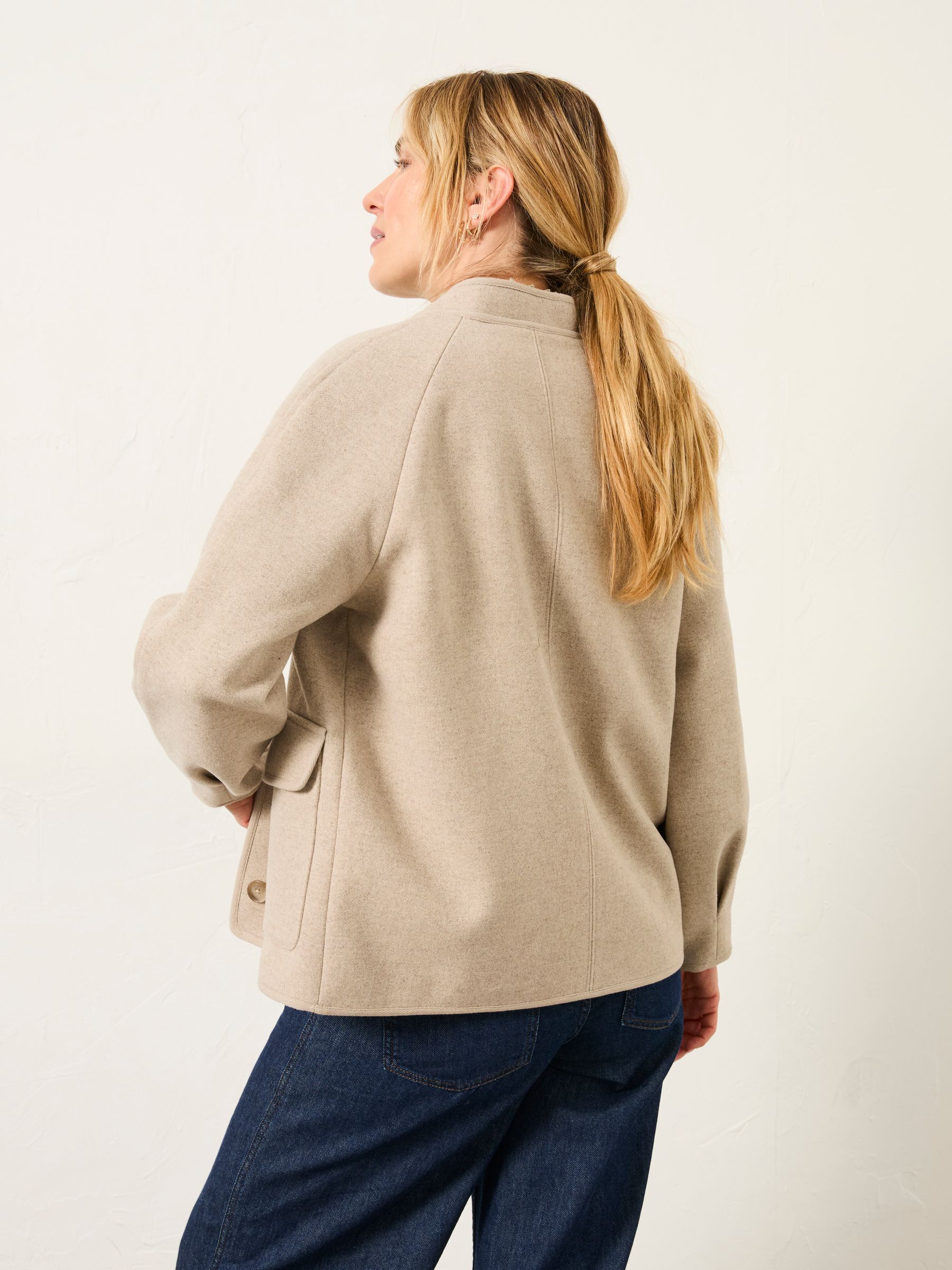 Orla Natural Regular Petite Wool Jacket - Image 3 of 7