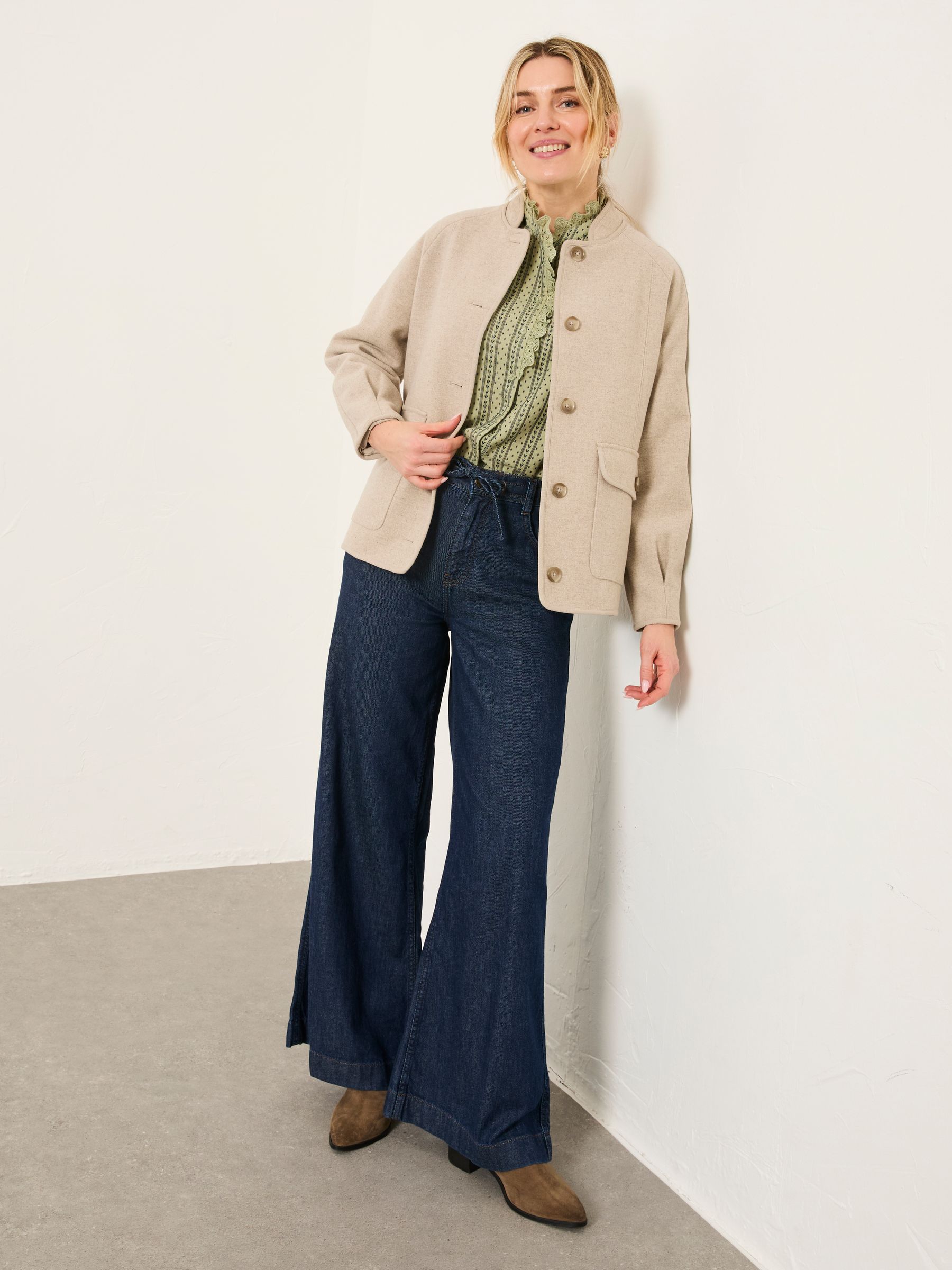 Orla Natural Regular Wool Jacket | FatFace USA