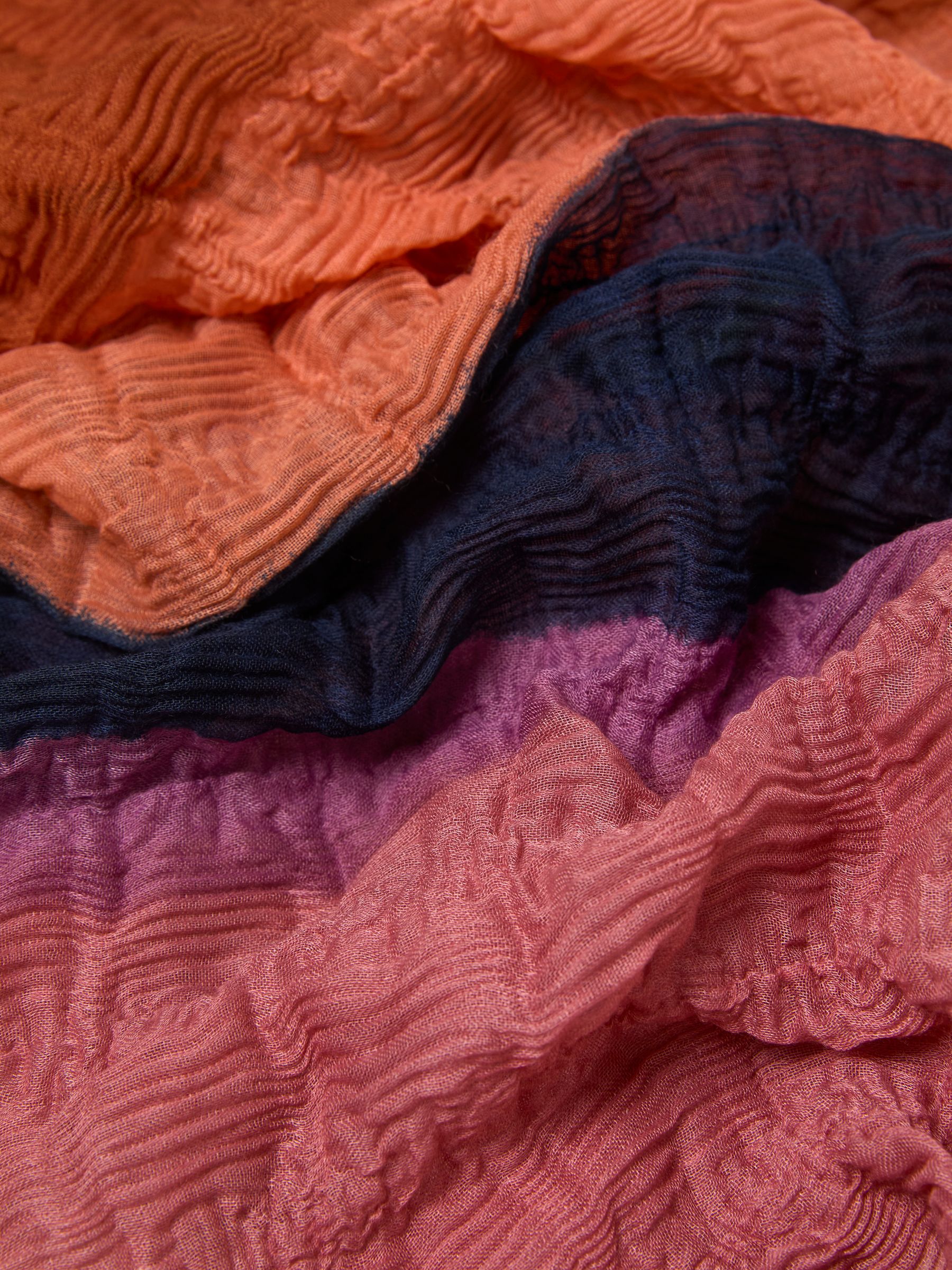 Multi Colour Block Crinkle Lightweight Scarf - Image 2 of 2