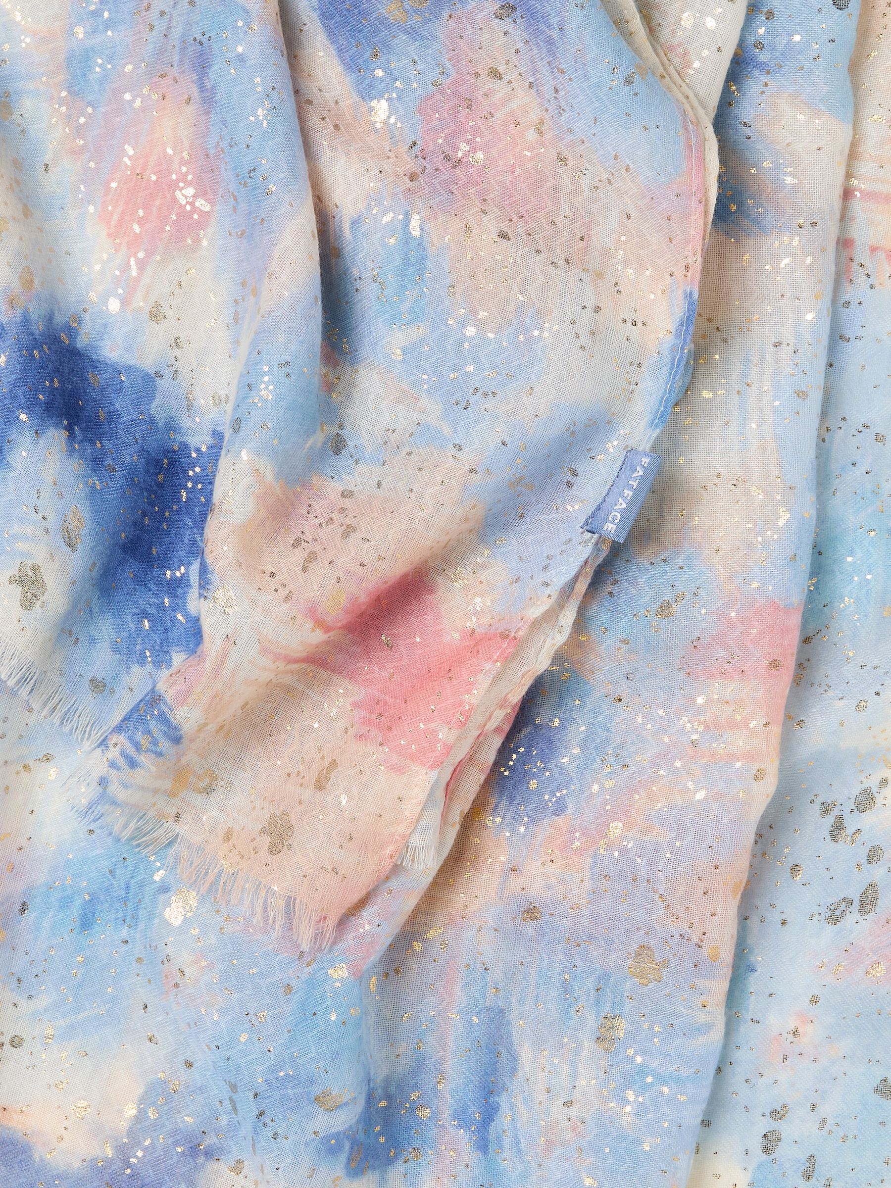 Blue Abstract Foil Printed Lightweight Scarf - Image 2 of 2