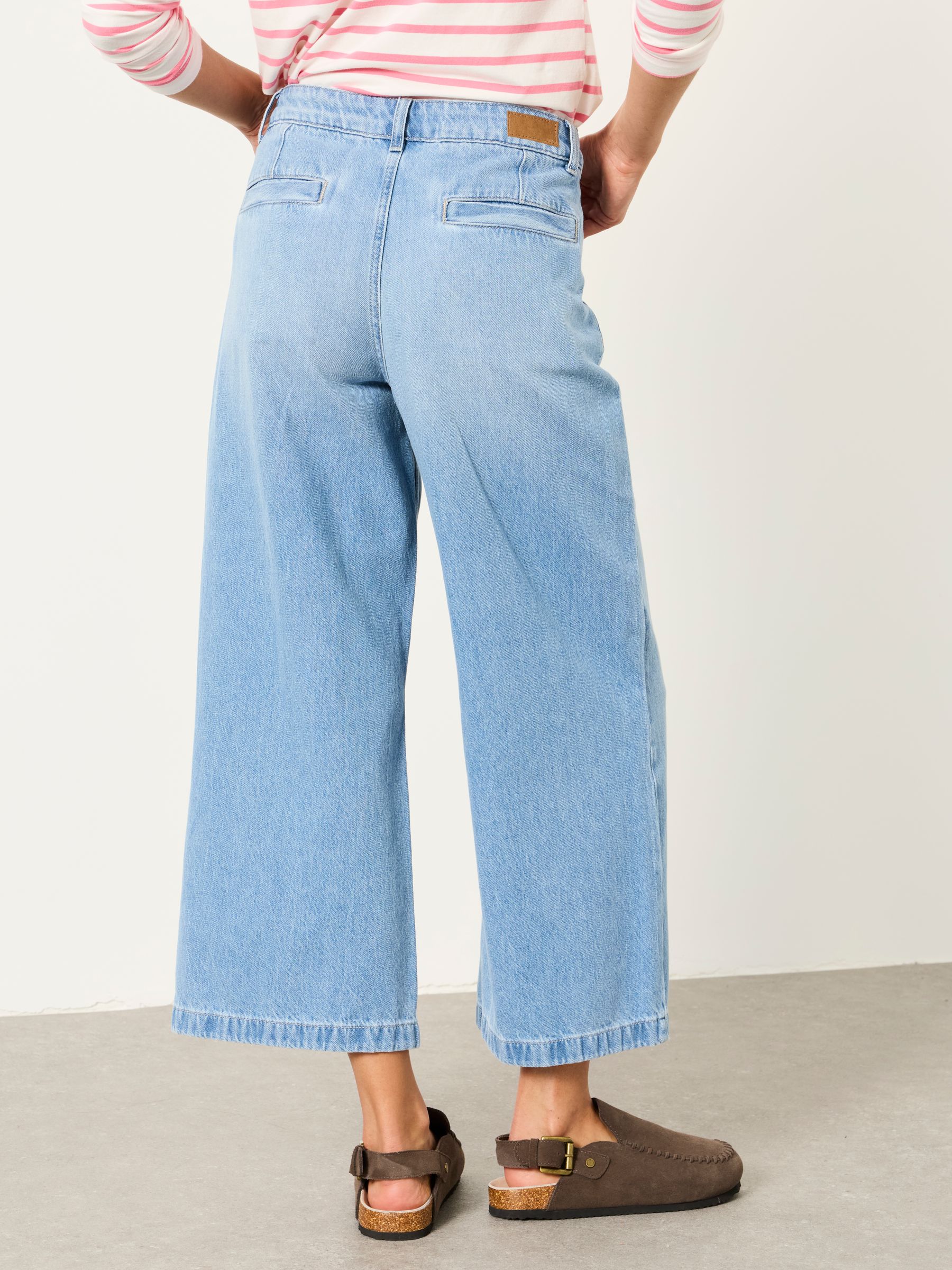 Hettie Light Blue Wide Leg Crop Jeans - Image 2 of 6