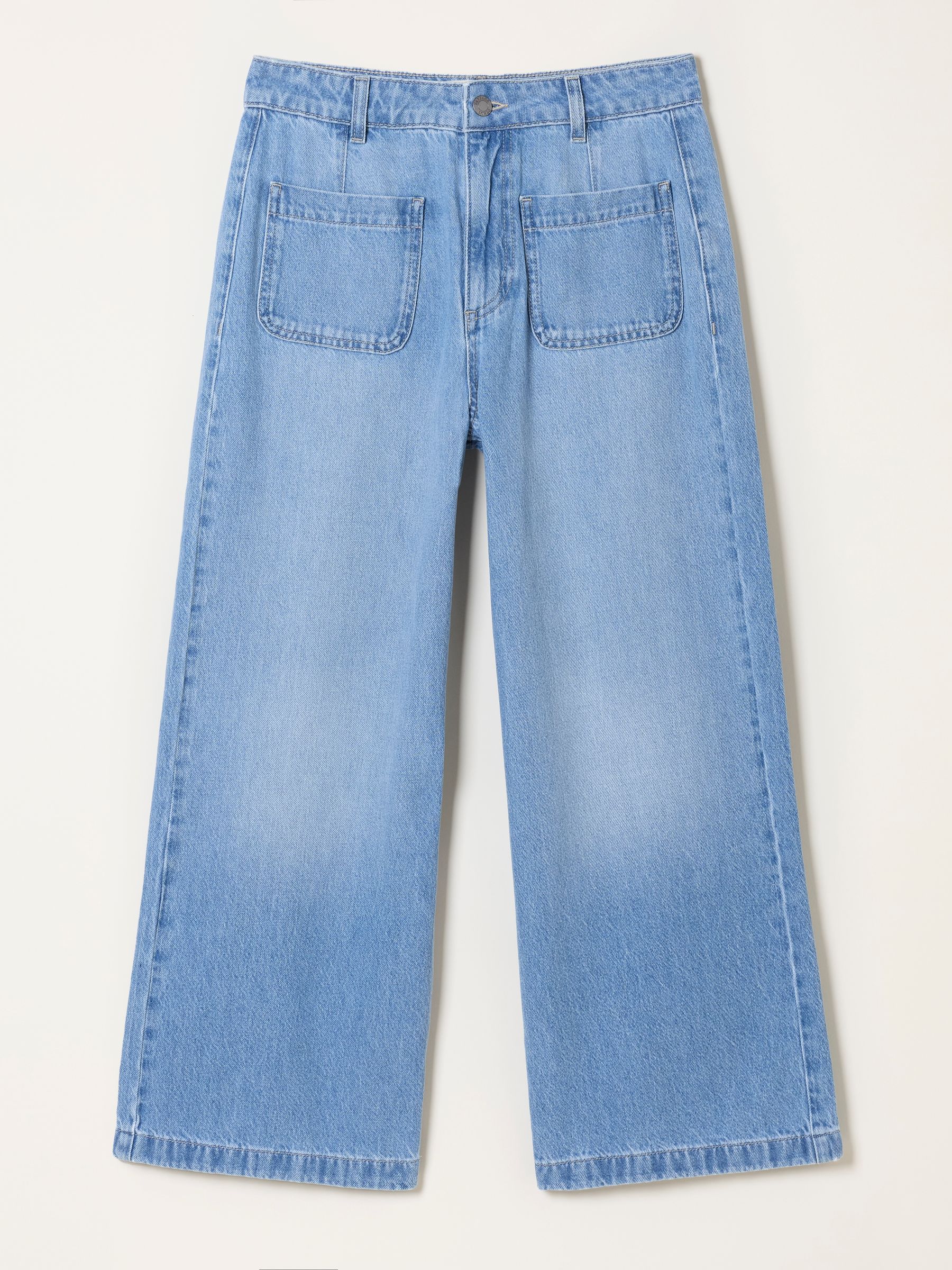 Hettie Light Blue Wide Leg Crop Jeans - Image 5 of 6
