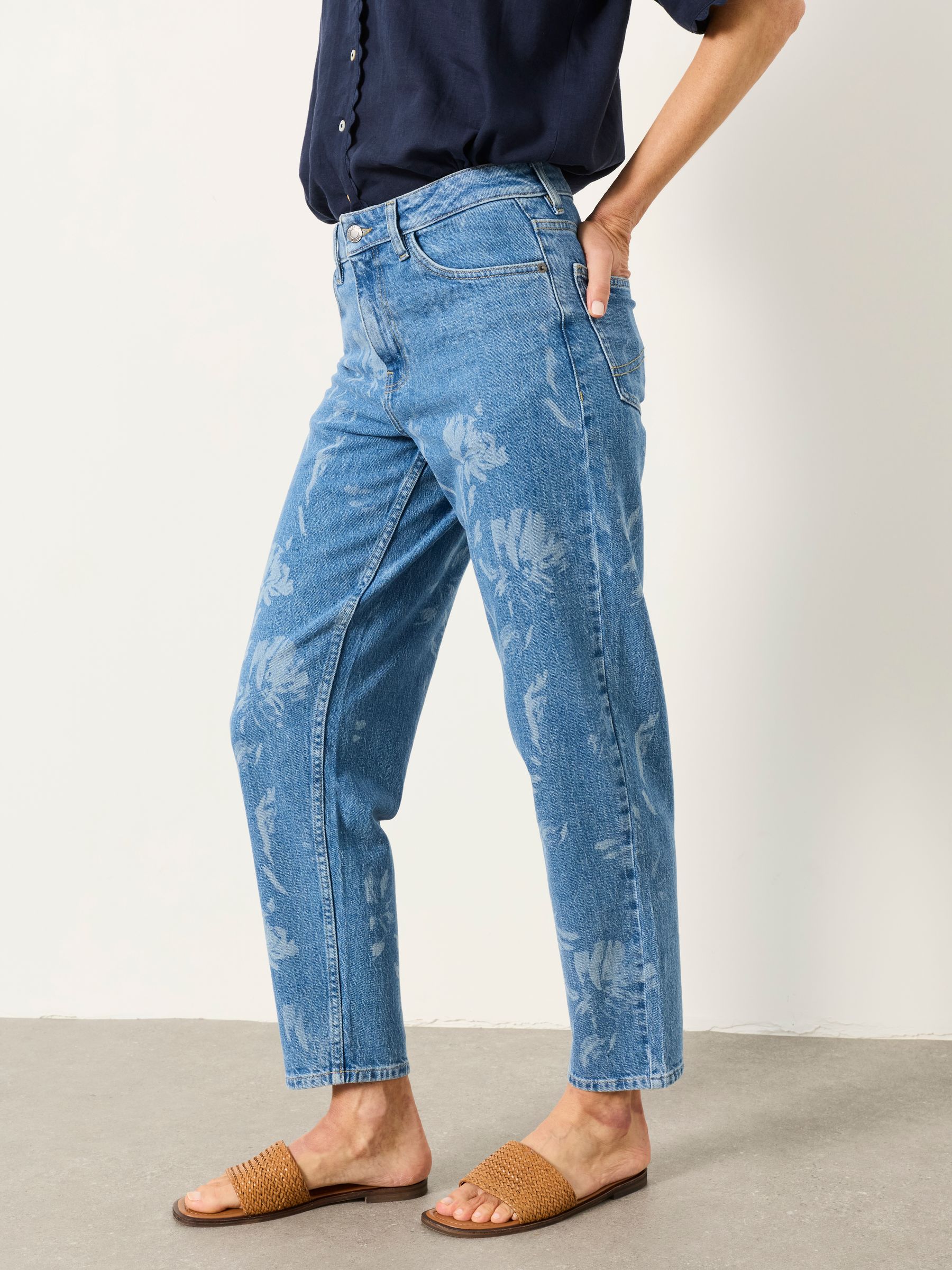 Marlow Blue Denim Taper Leg Jeans | FatFace USA