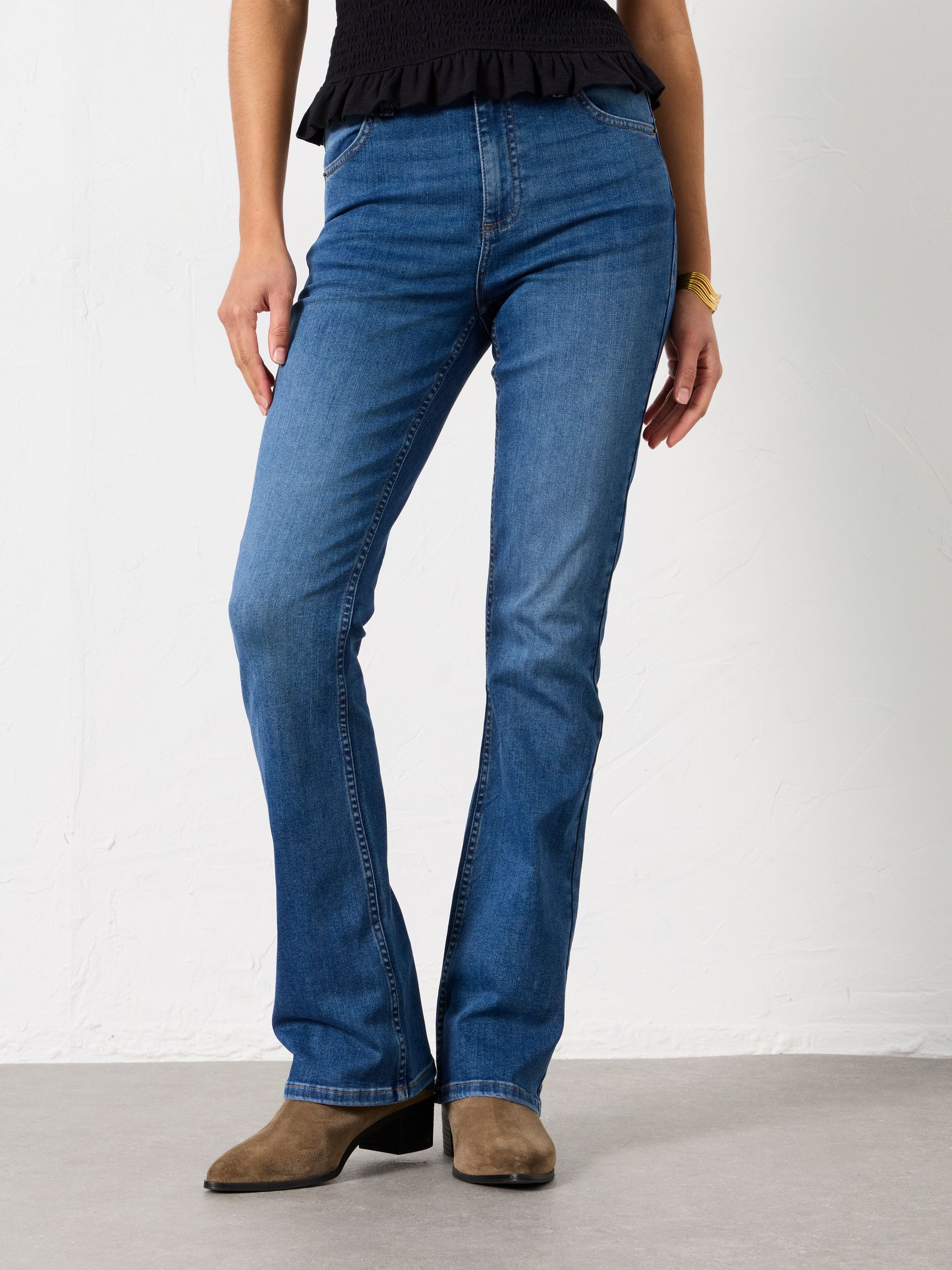 Katrine Denim Dark Blue Skinny Bootcut Jeans - Image 1 of 5