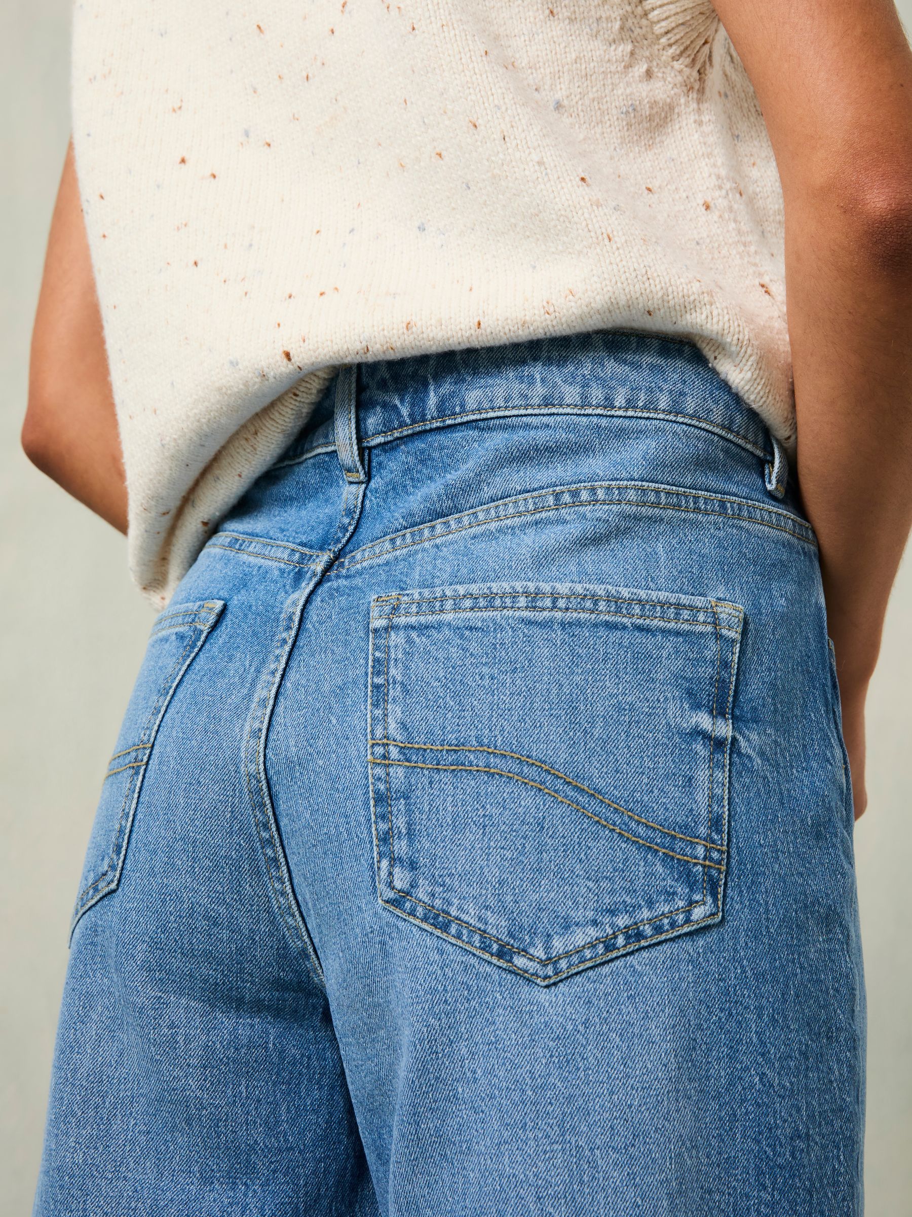 Filby Light Wash Relaxed Straight Jeans - Image 6 of 7