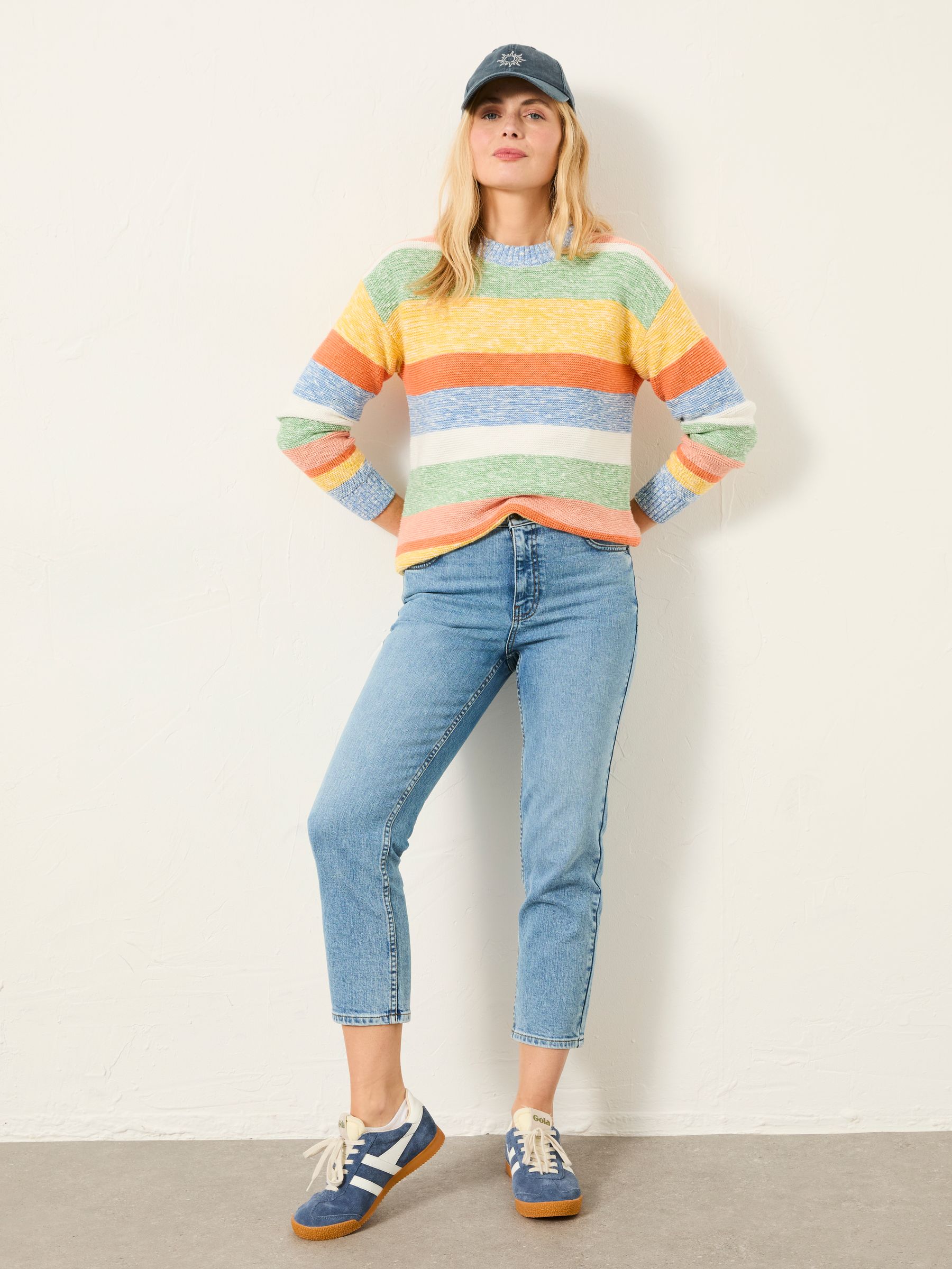 Whitby Bleach Denim Slim Capri Jeans - Image 1 of 6