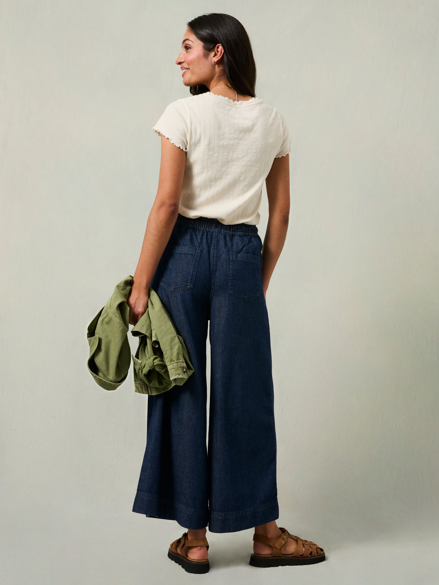 Connie Rinse Wash Wide Leg Culotte - Image 2 of 8