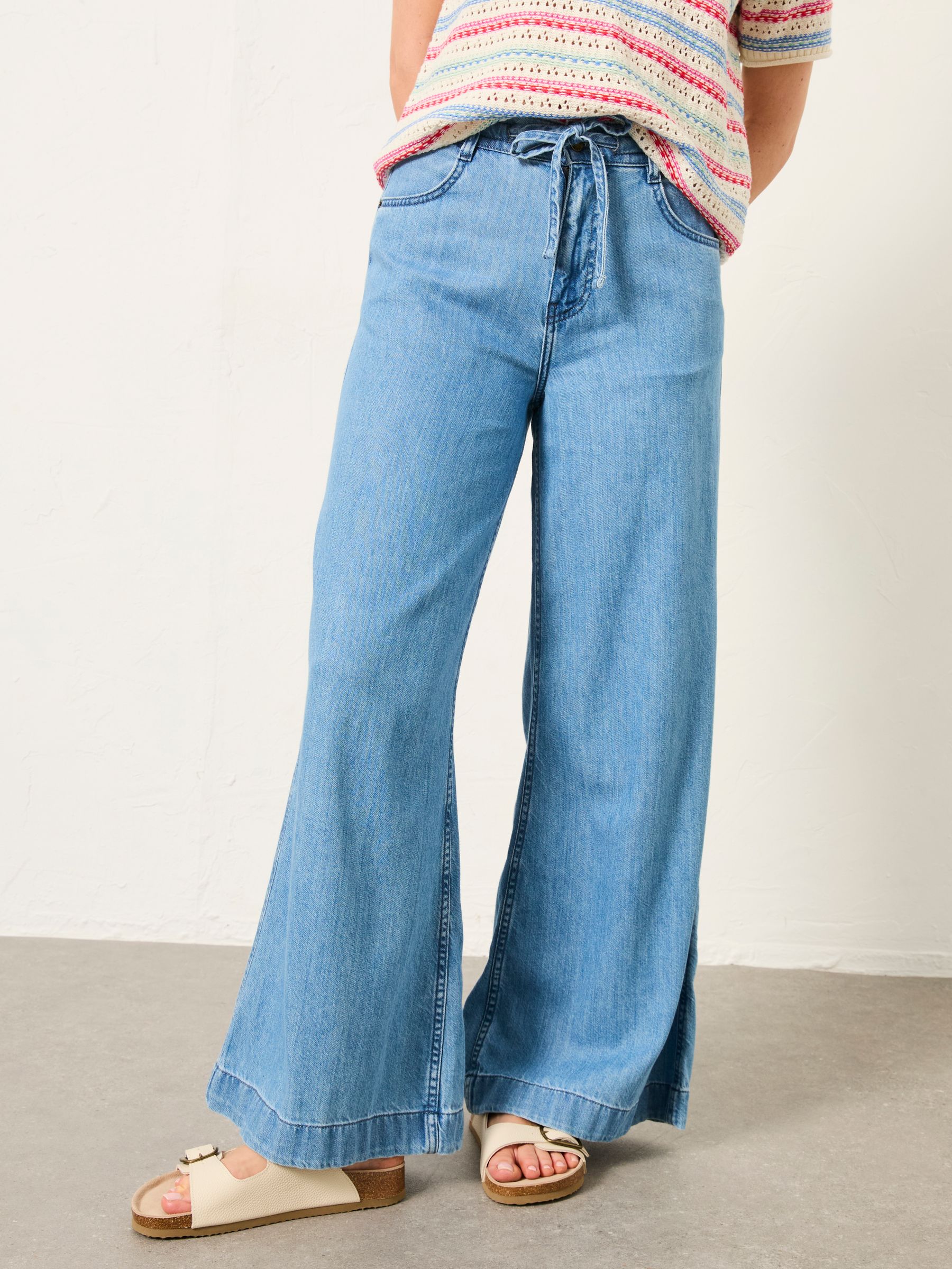Amberley Blue Denim Wide Leg Jeans - Image 1 of 7 Amberley Blue Denim Wide Leg Jeans - Image 1 of 7
