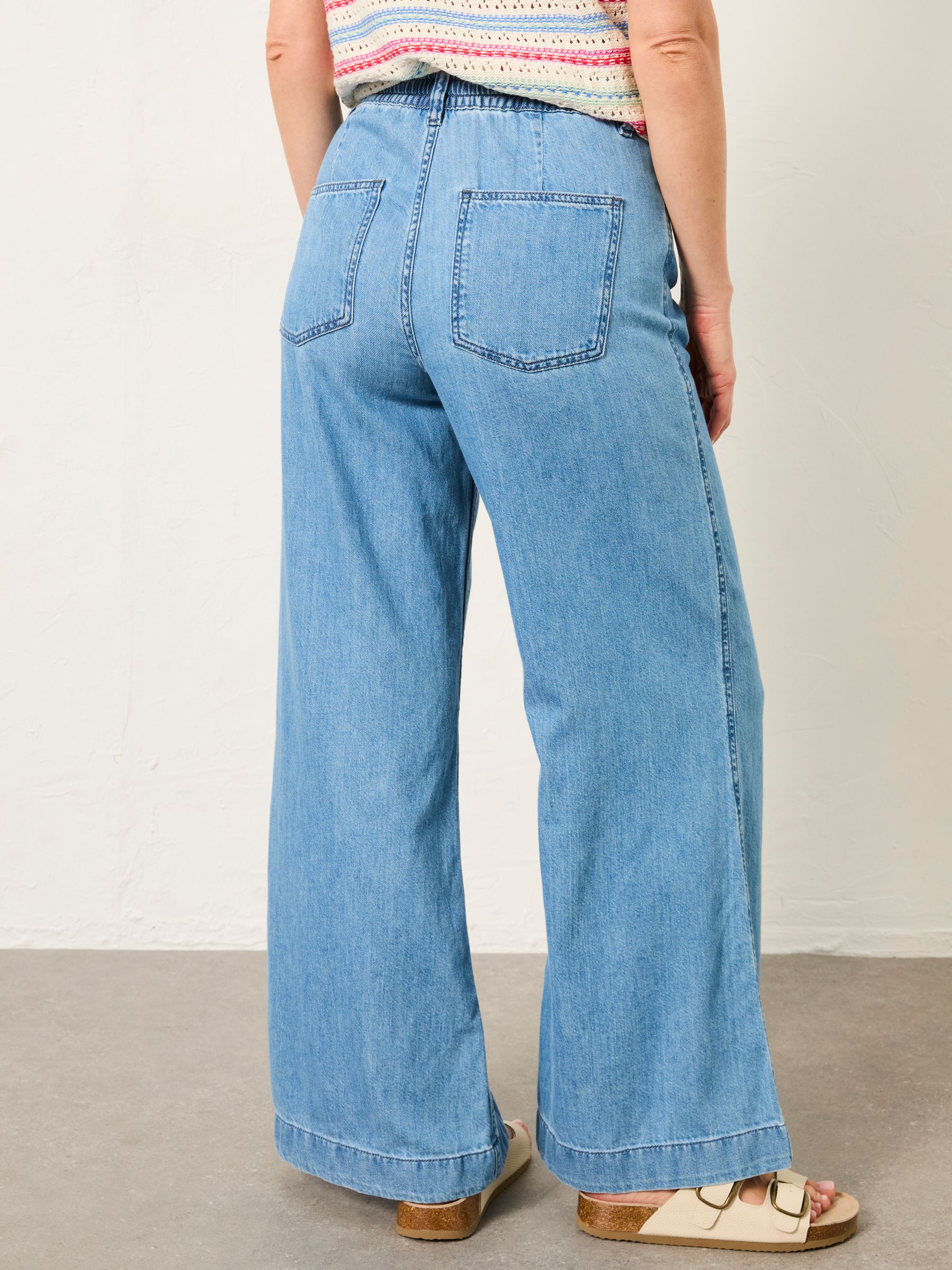 Amberley Blue Denim Wide Leg Jeans - Image 2 of 7