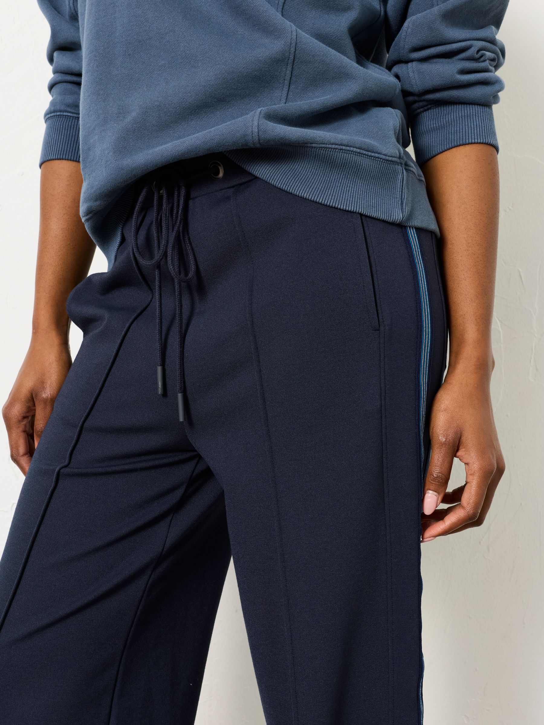 Navy Ponte Wide Leg Trouser - Image 5 of 6