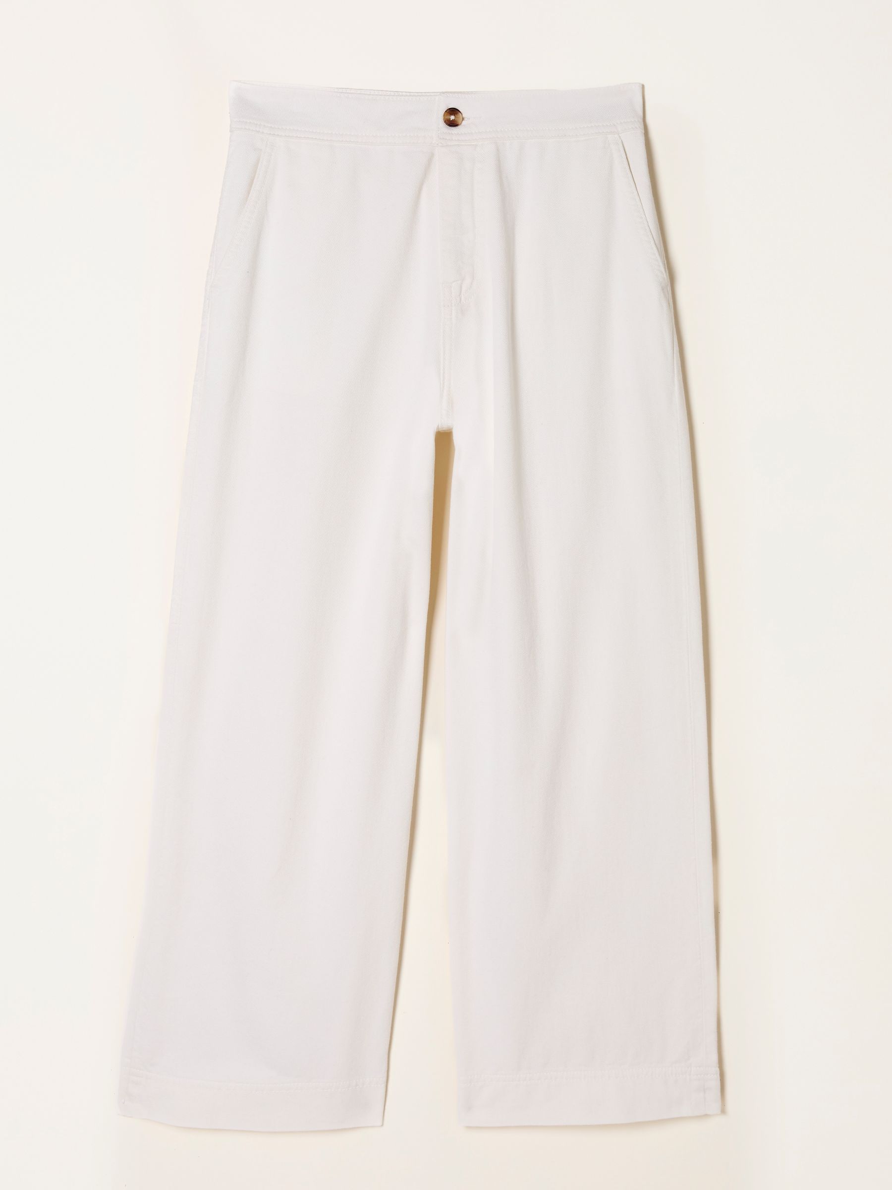 Hove Hove White Wide Leg Cropped Trousers - Image 7 of 7