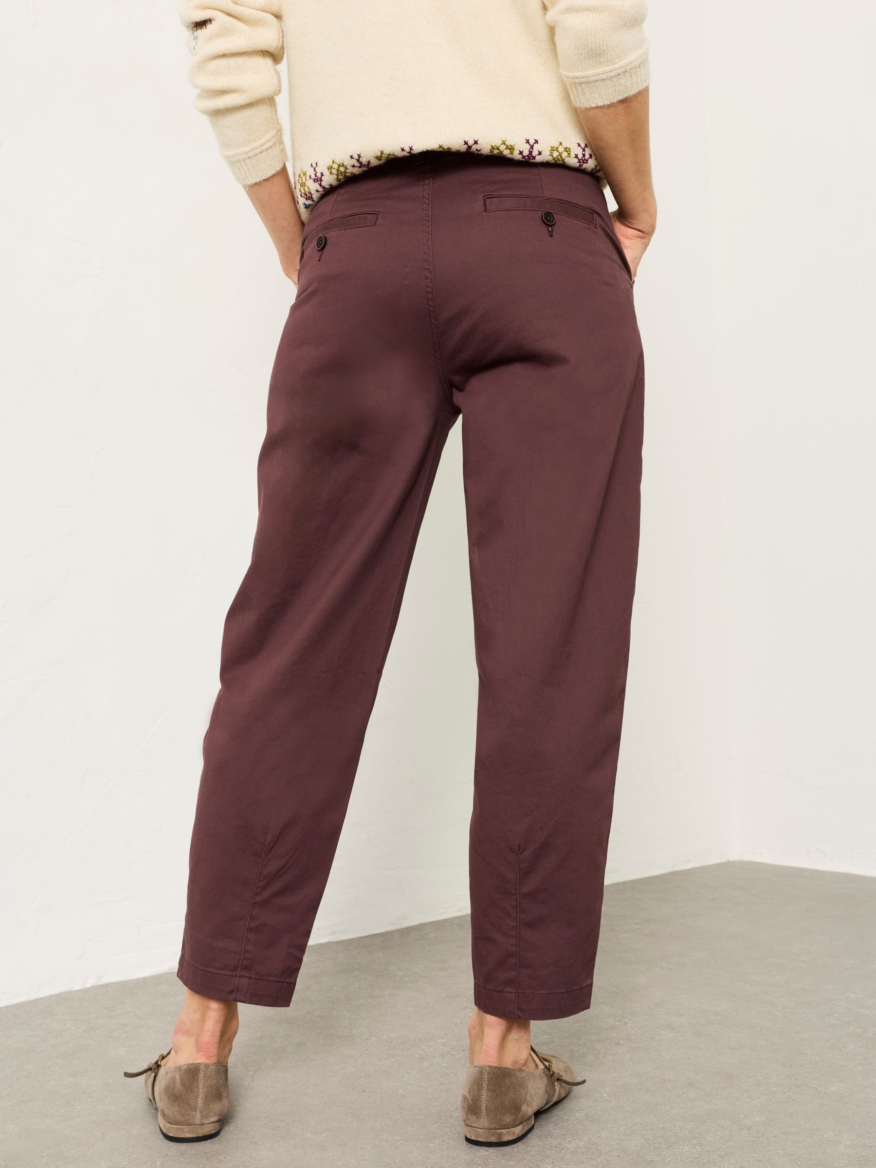 Blazey Plum Purple Tapered Chino Trouser - Image 2 of 6