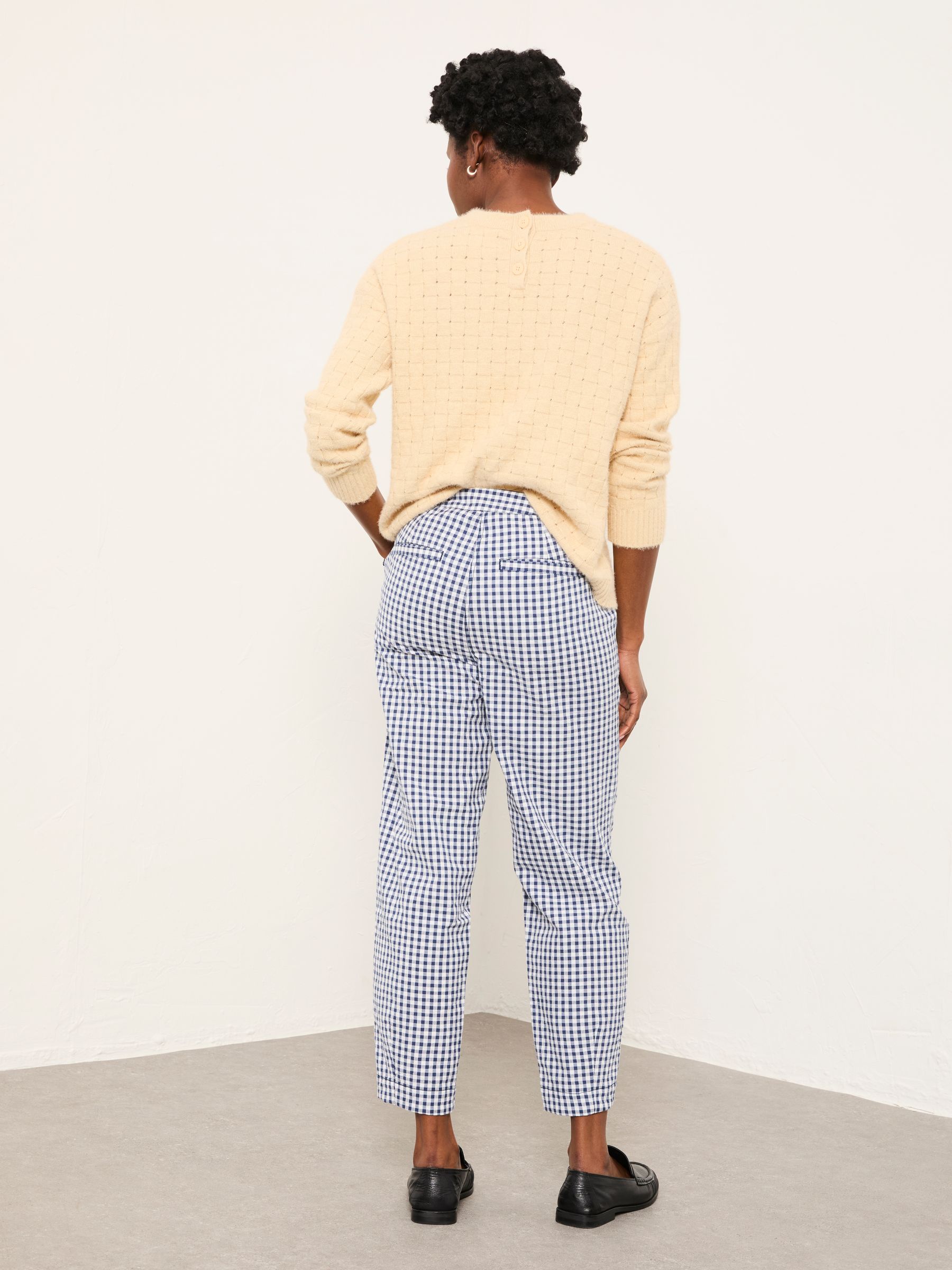 Blue Gingham Tapered Trouser - Image 2 of 6
