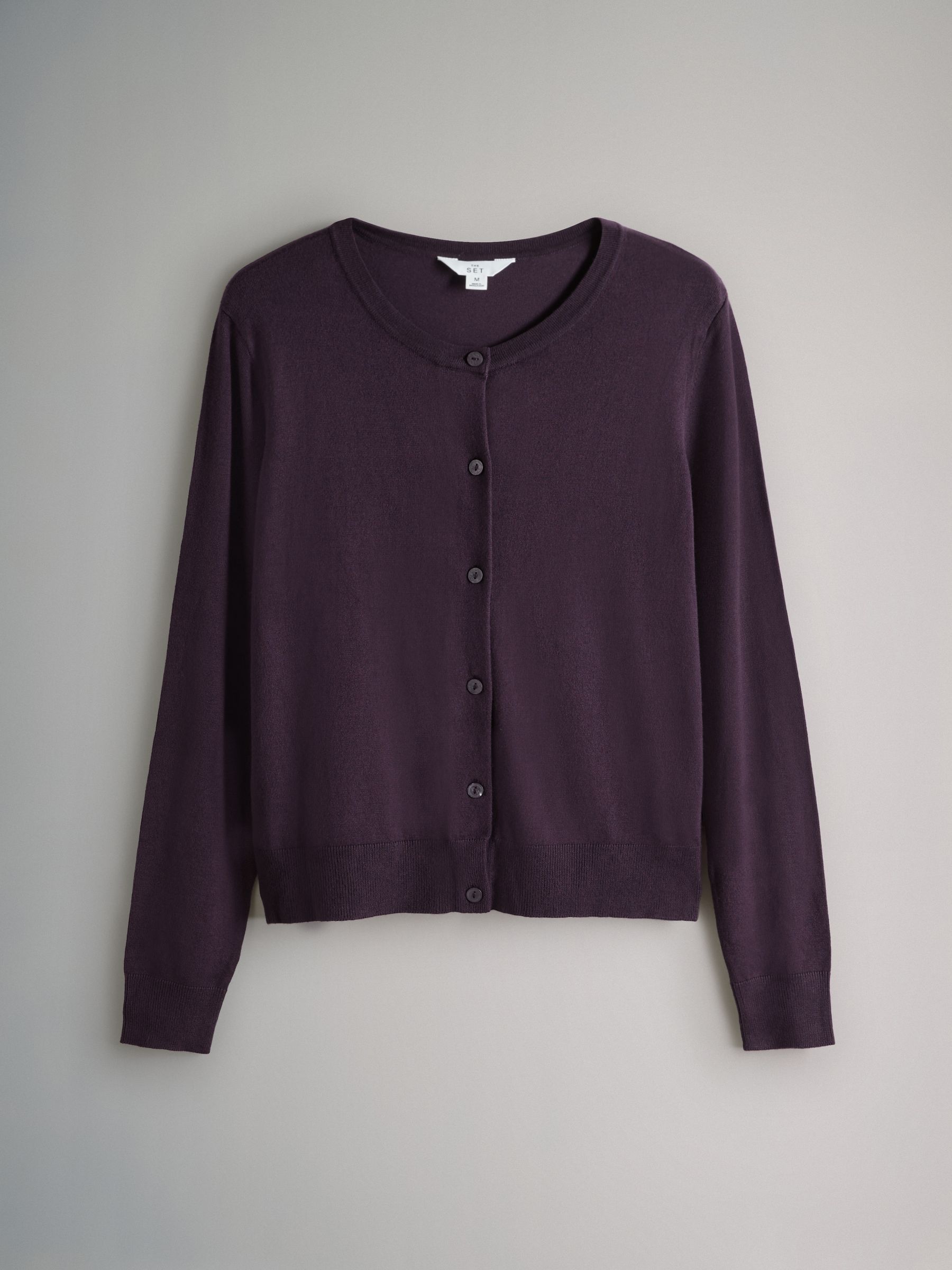 Plum/Dark Pink/Brown Fine Knit Button Through Cardigans 3 Pack - Image 2 of 6