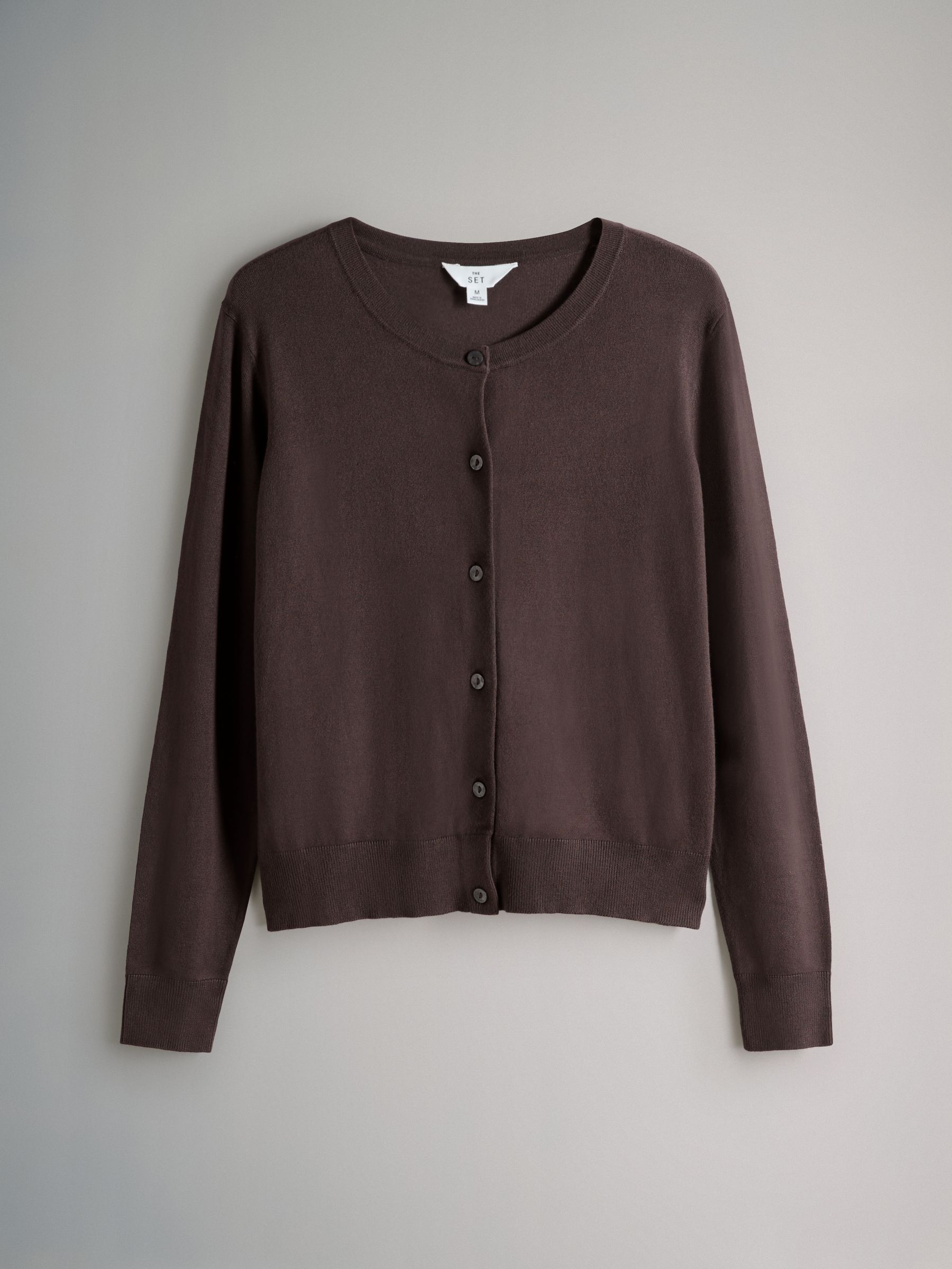 Plum/Dark Pink/Brown Fine Knit Button Through Cardigans 3 Pack - Image 3 of 6