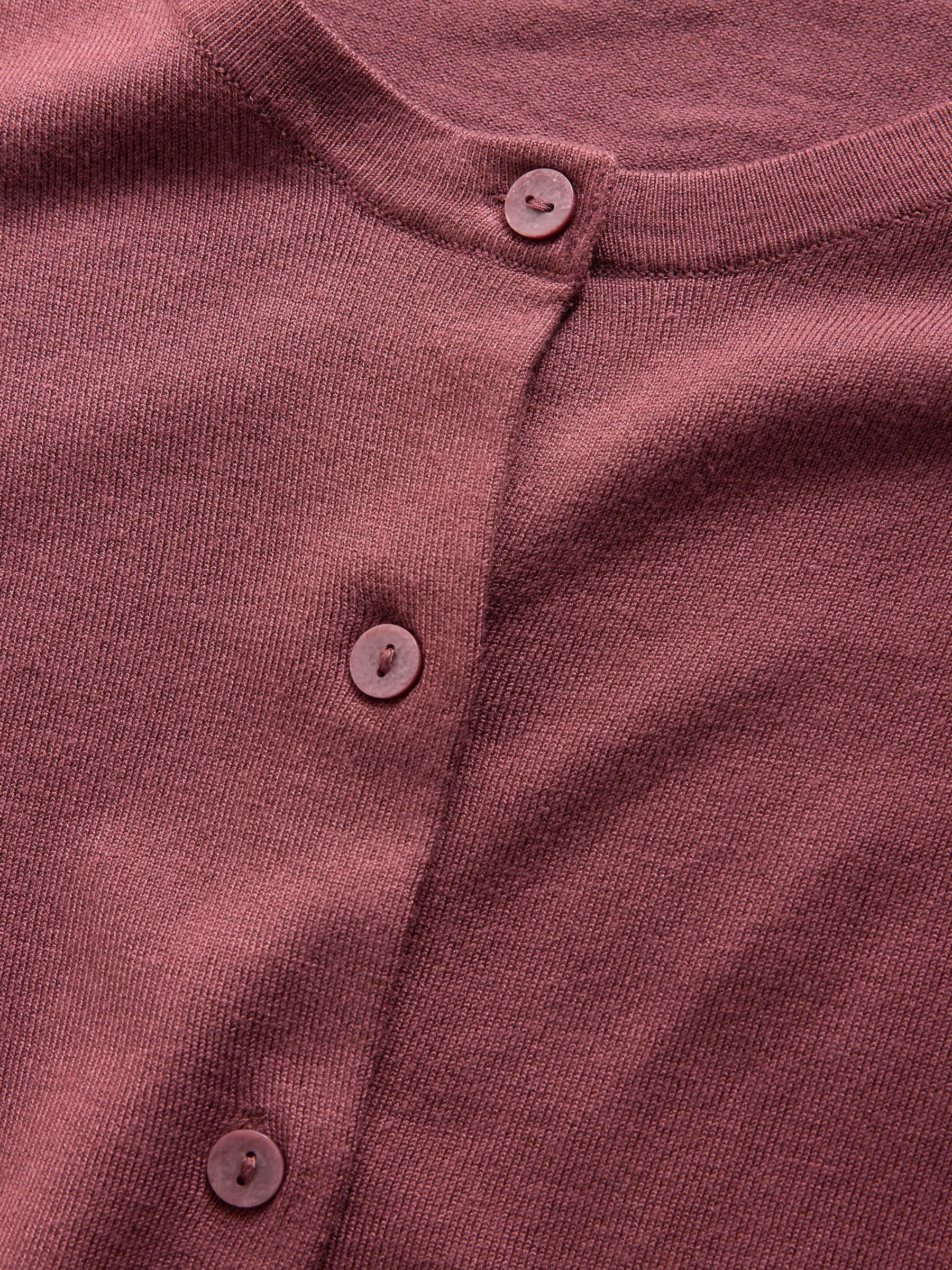 Plum/Dark Pink/Brown Fine Knit Button Through Cardigans 3 Pack - Image 5 of 6