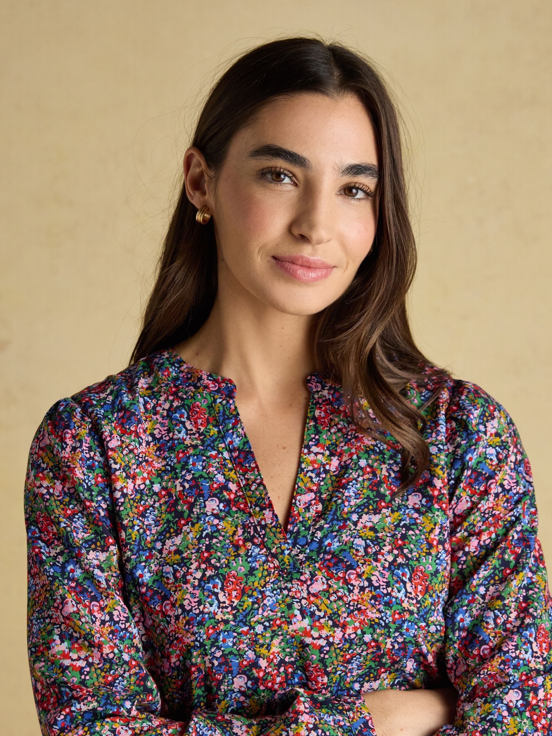 Scarlet Navy Ditsy V-Neck Dress with Dropped Waist - Image 5 of 7