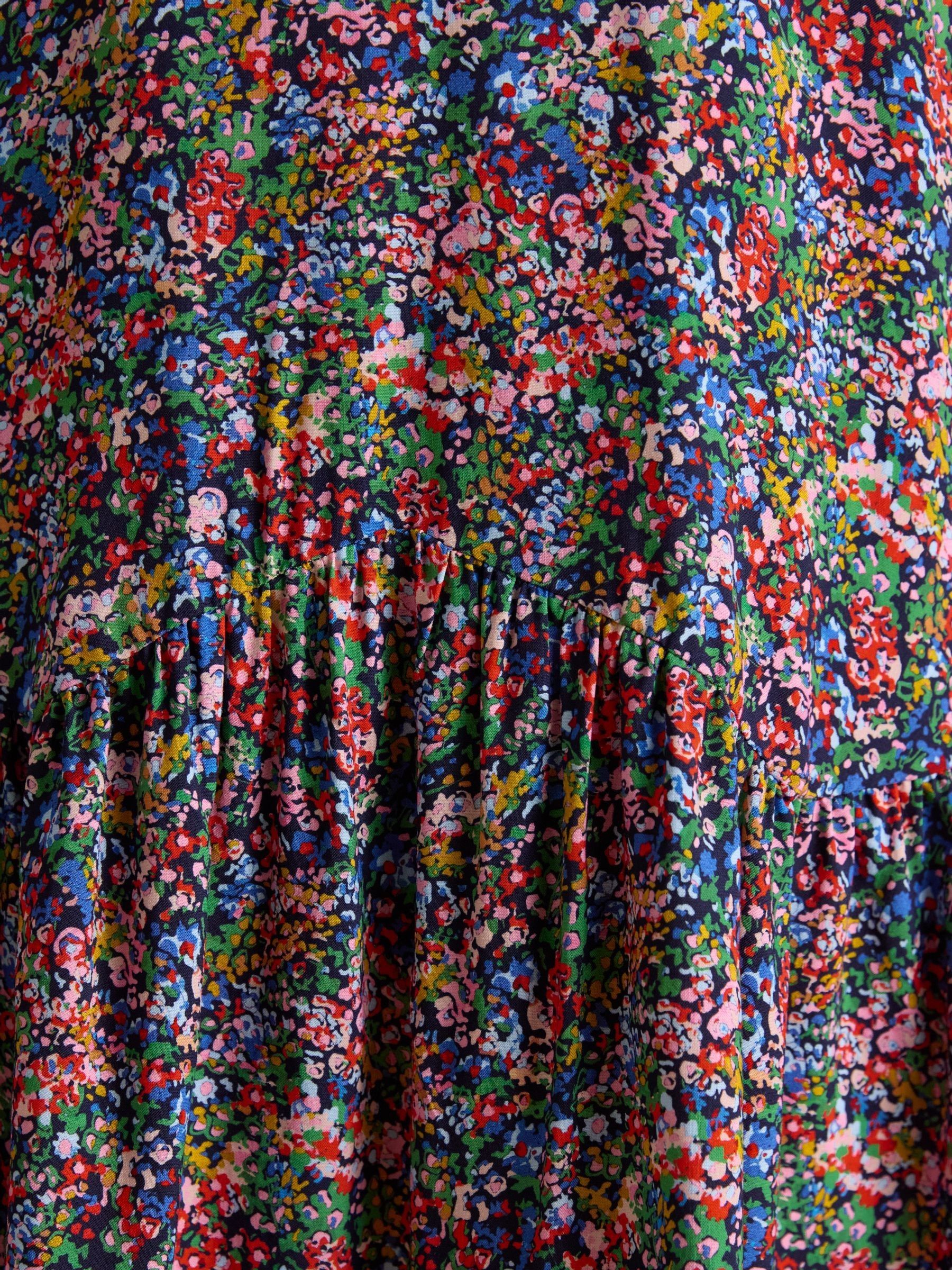 Scarlet Navy Ditsy V-Neck Dress with Dropped Waist - Image 6 of 7