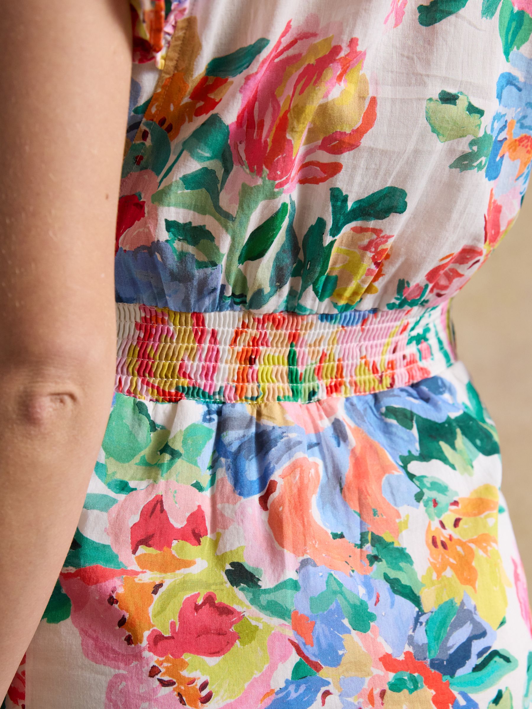 Samantha Multi/White Floral Woven Maxi Dress - Image 11 of 13