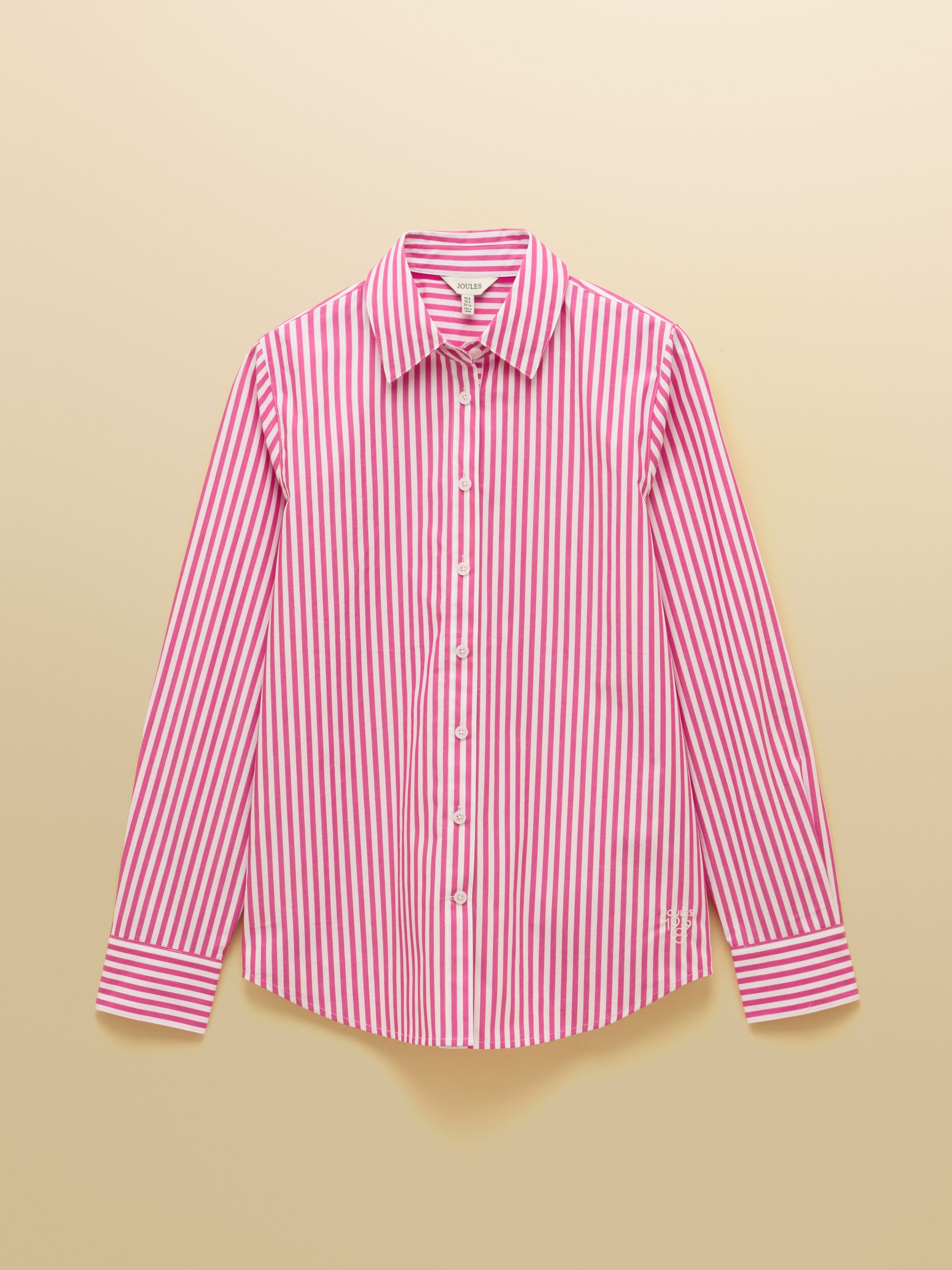 Classic Fit Pink Striped Poplin Shirt - Image 10 of 10 Classic Fit Pink Striped Poplin Shirt - Image 10 of 10